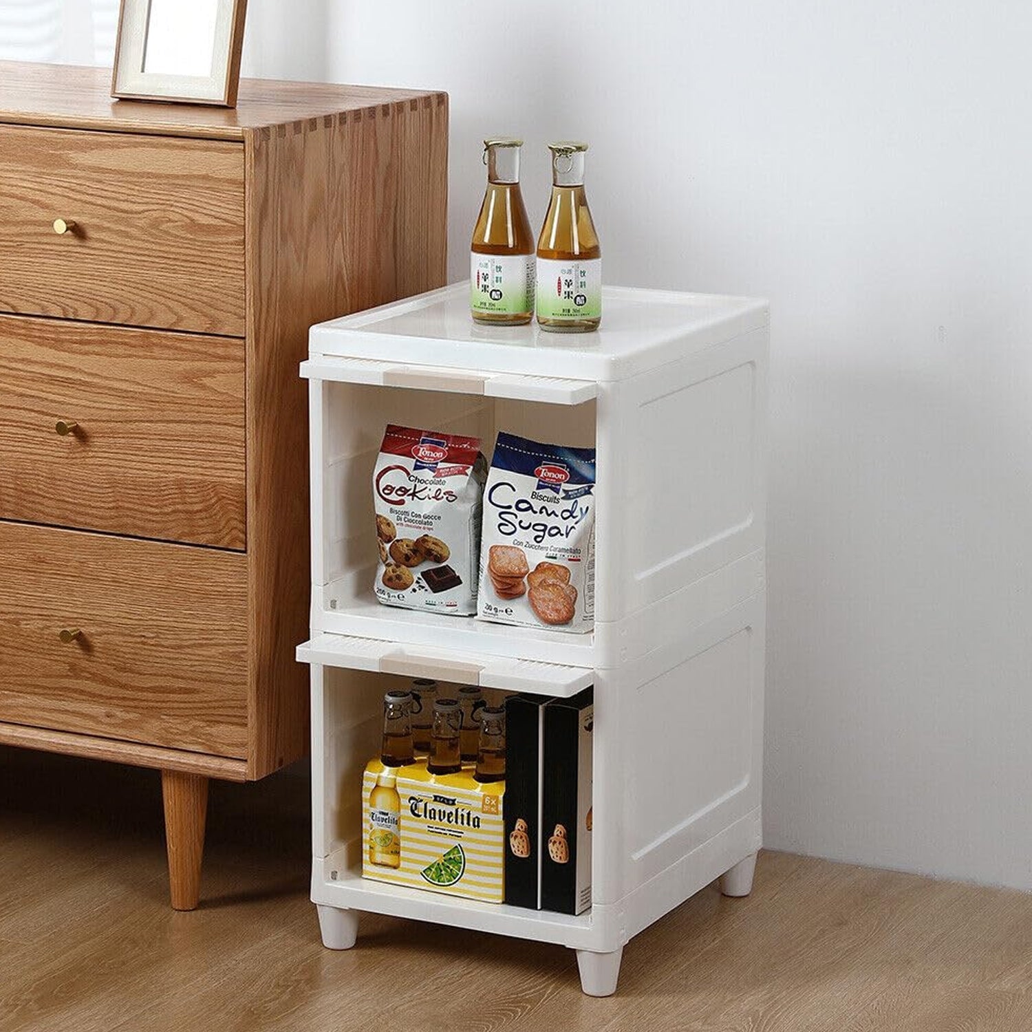 Multipurpose Storage Cabinet, Storage Solutions plastic drawers || Multi Layer Wardrobe Storage Drawers || Foldable Multipurpose Drawer Units For Kitchen, Bathroom, Bedroom, Cloth (2 Layer) Variety Bazaar