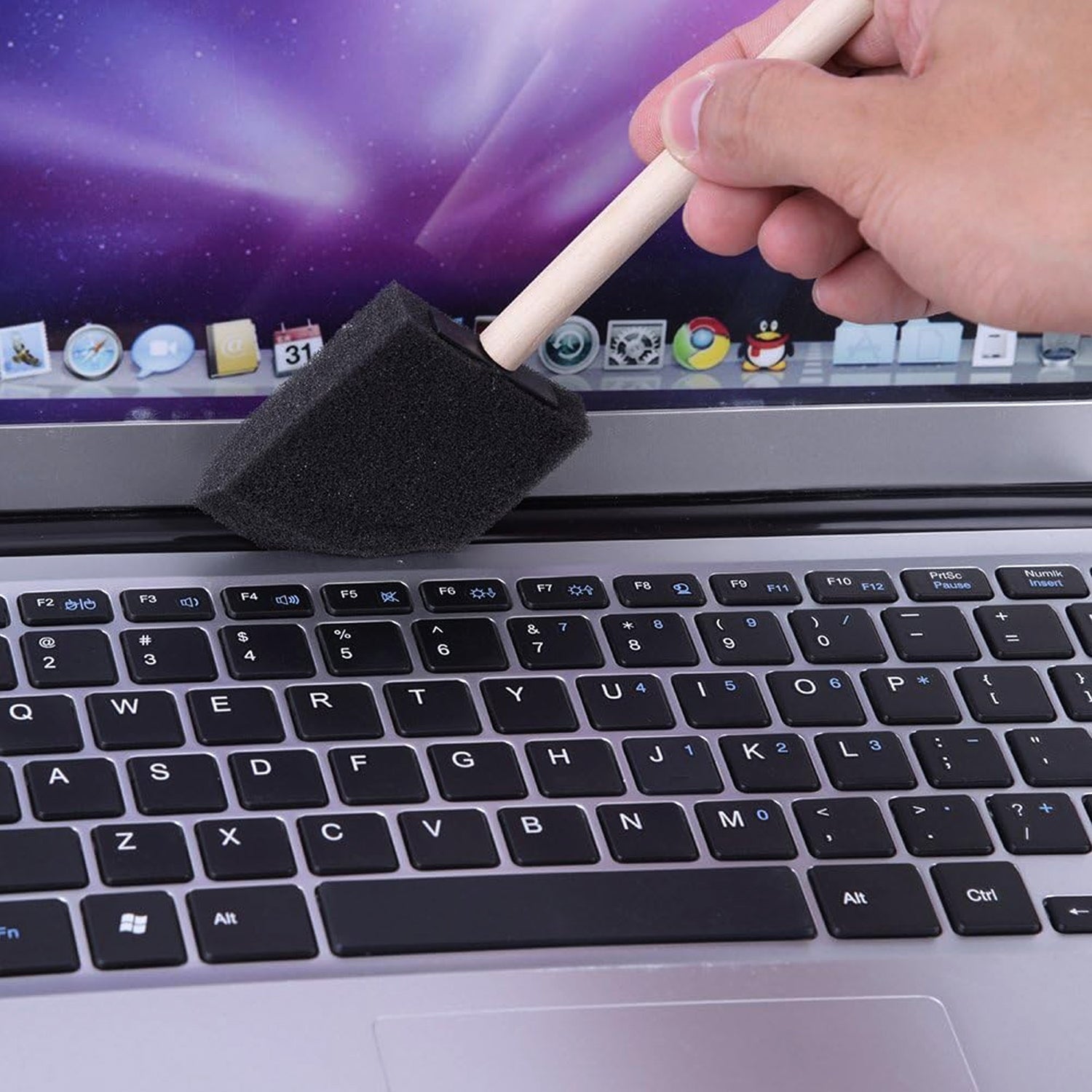 Multipurpose Sponge Brushes for Painting with Wooden Handles Variety Bazaar