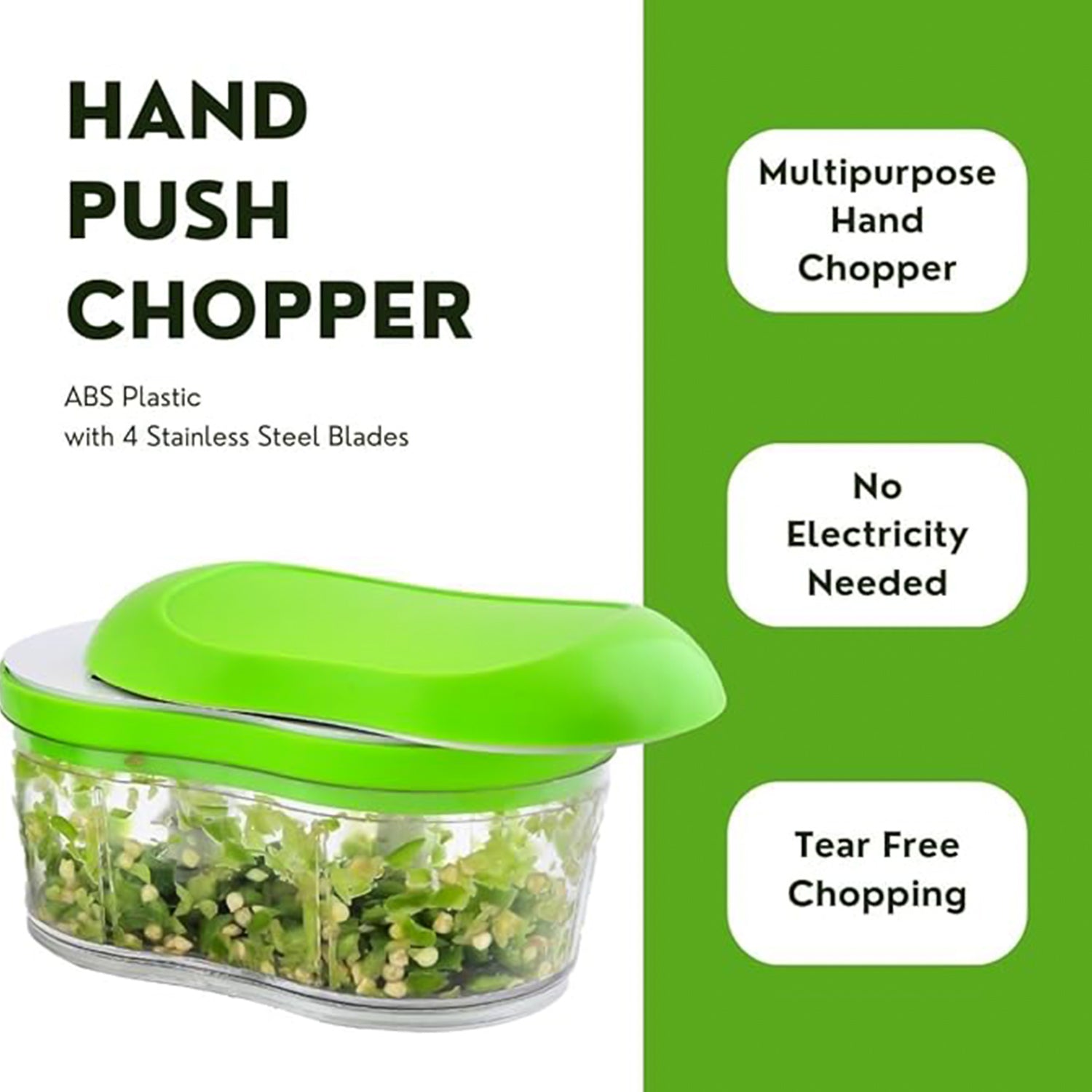 Manual Hand Push Garlic Cutter & Vegetable Chopper (1 pc) Variety Bazaar