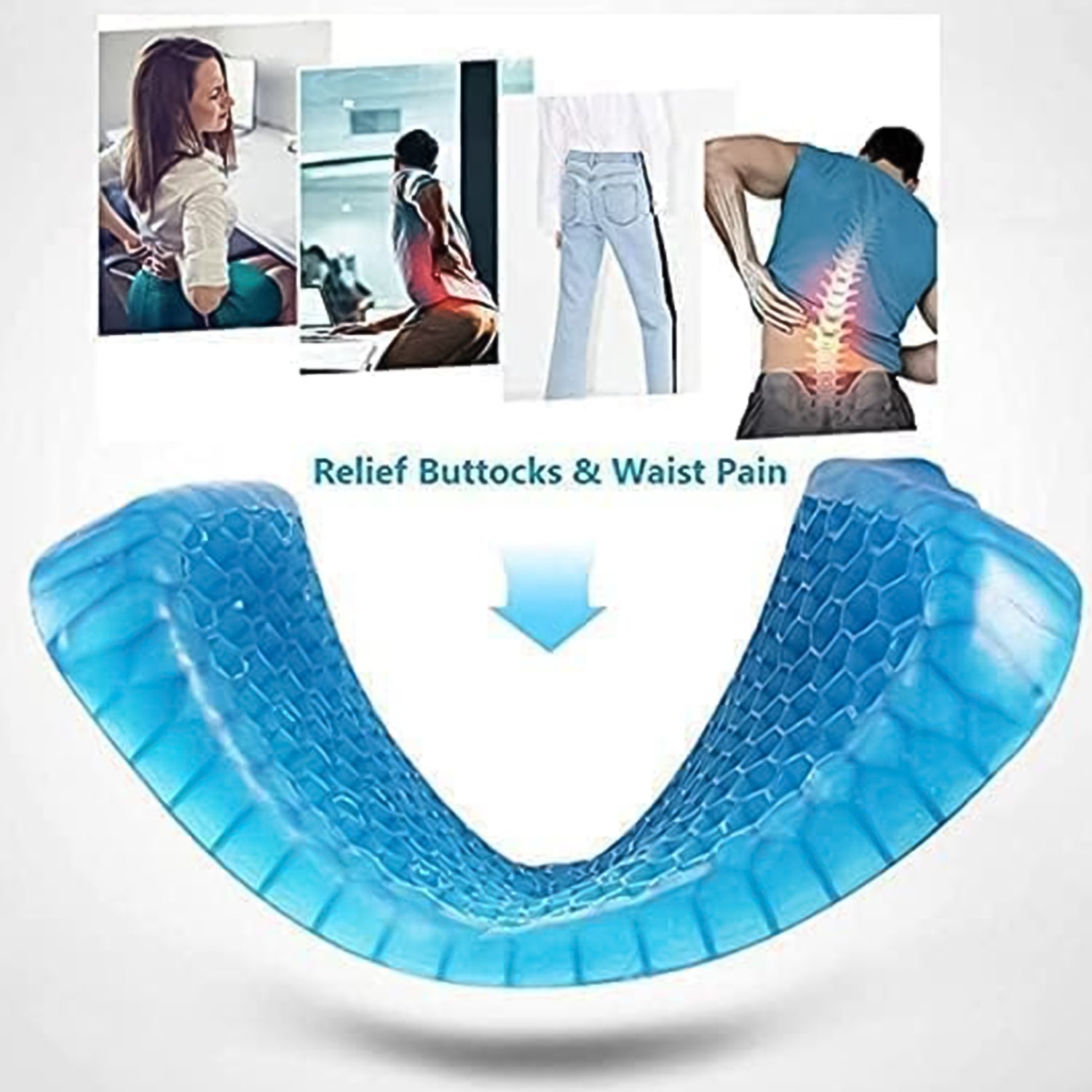 Cushion Seat Flex Pillow, Gel Orthopedic Seat Cushion Pad (Egg Sitter) Variety Bazaar