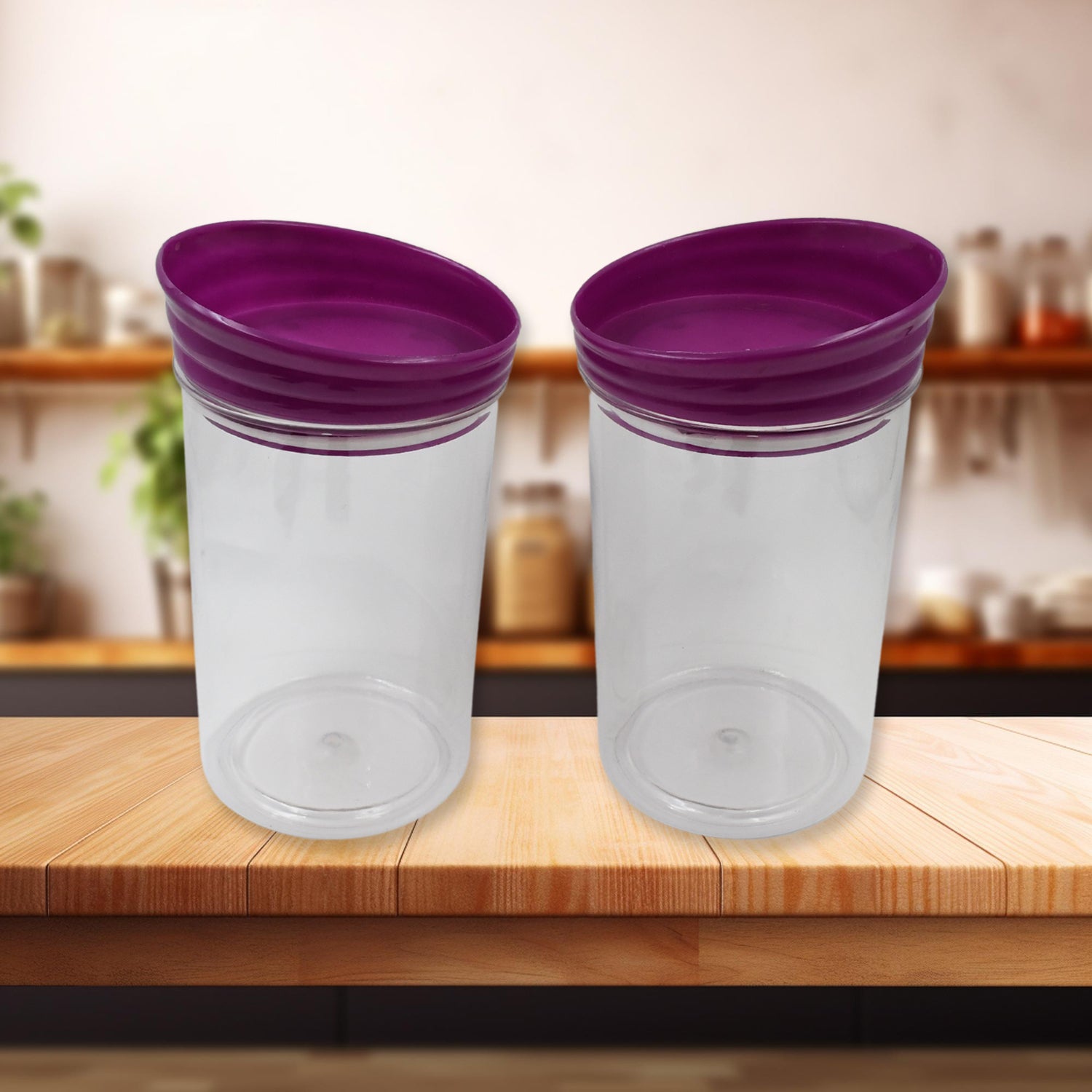 Plastic Premium Quality Kitchen Food Containers Set (1200ml Approx, Set Of 2 Pc) Variety Bazaar