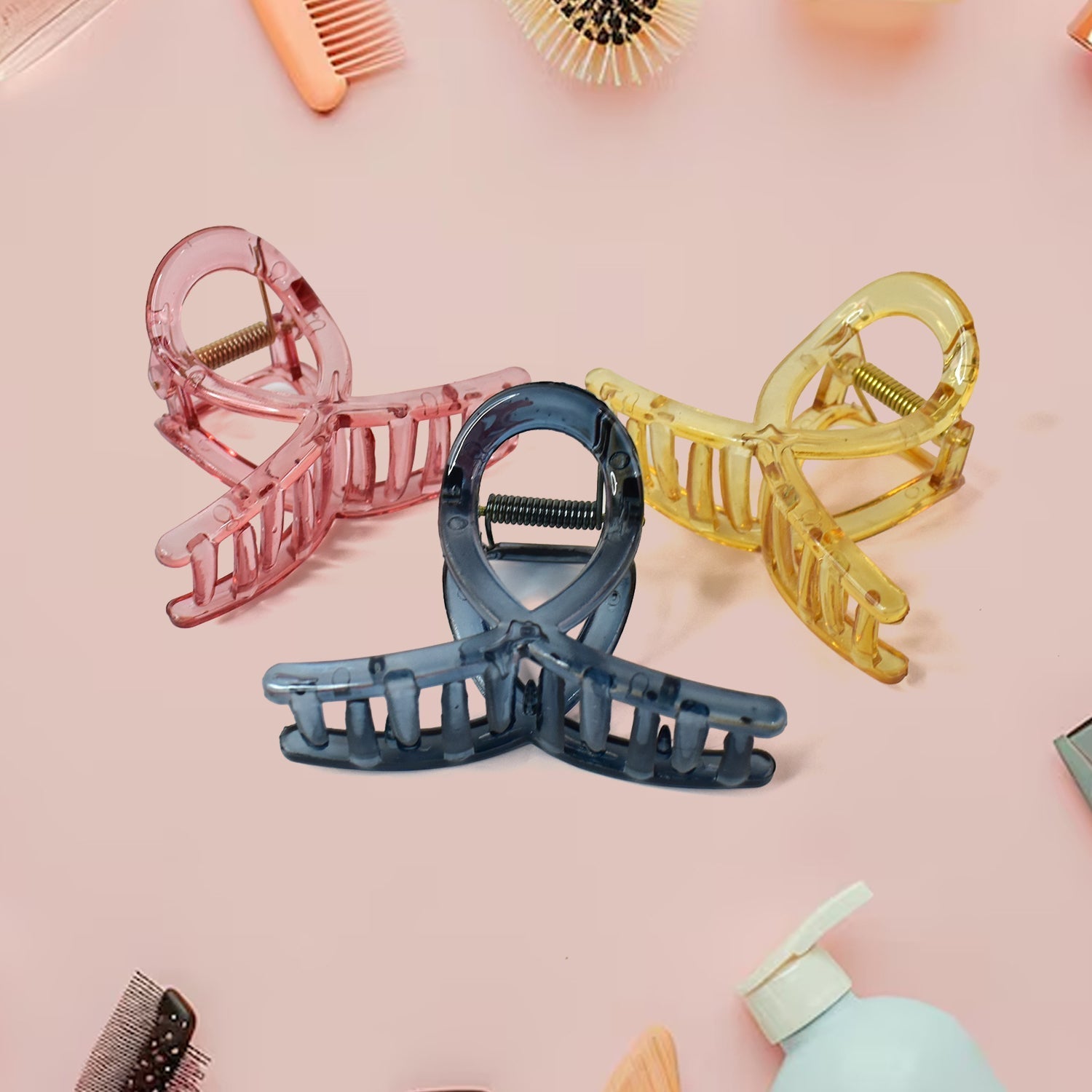 Plastic Hair Clamp Grip, Simple Matte Hair Barrette Clamp (1 Pc) Variety Bazaar