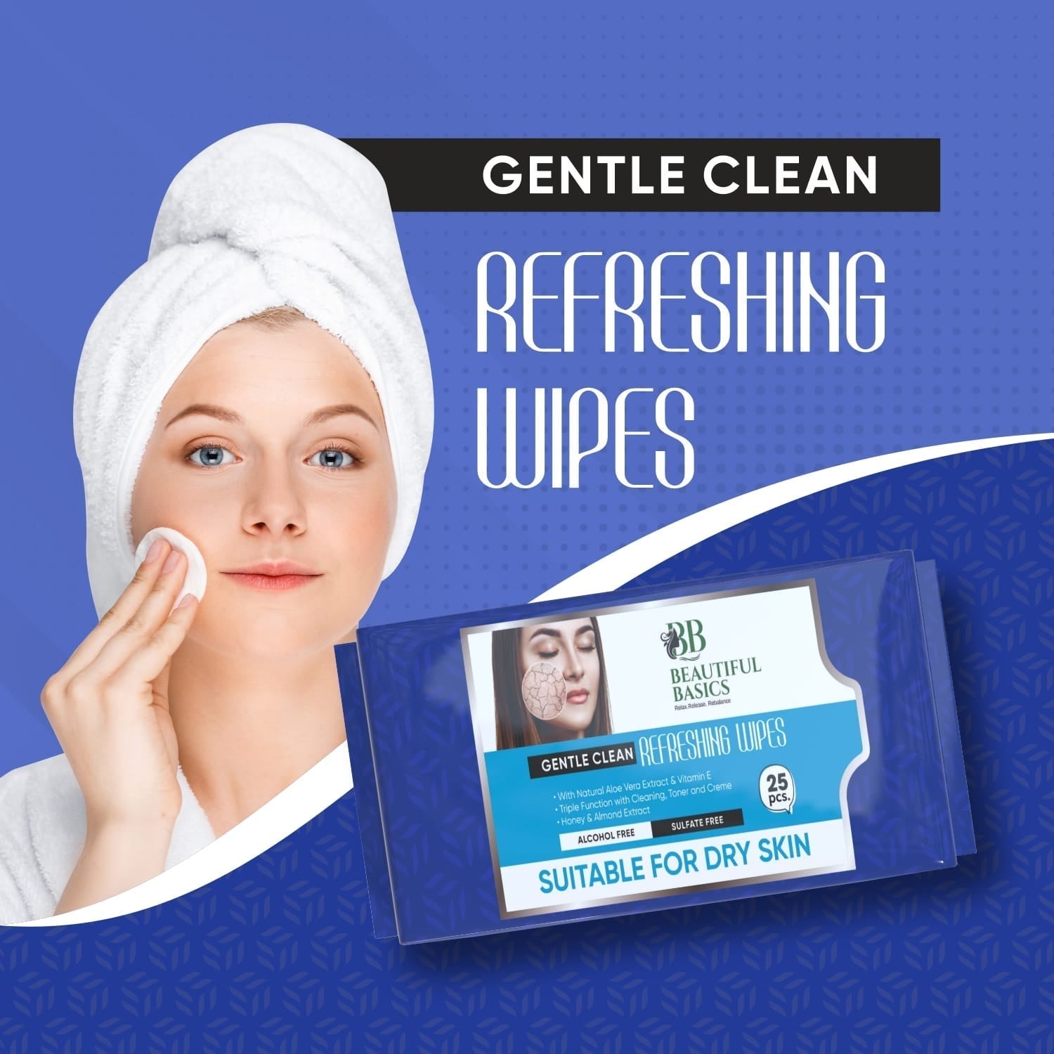 Refreshing Wet Wipes for Face | Facial Cleansing | Refreshing & Skin Hydration| Soothing for skin | pH Balance & Alcohol Free | Nourishing with Fruit extract | 25 Wipes Variety Bazaar