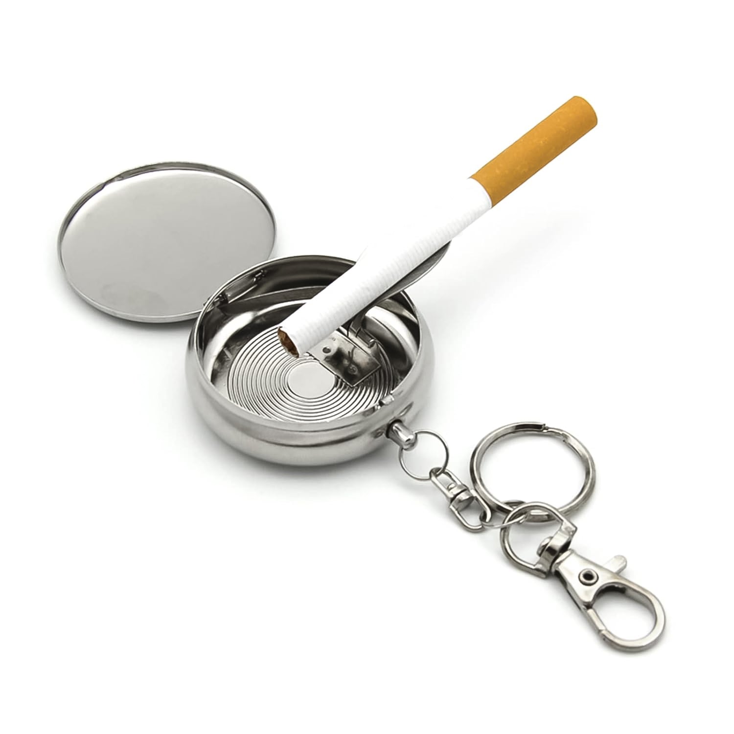 Mini Pocket SS Ashtray with keyring (1pc) Variety Bazaar