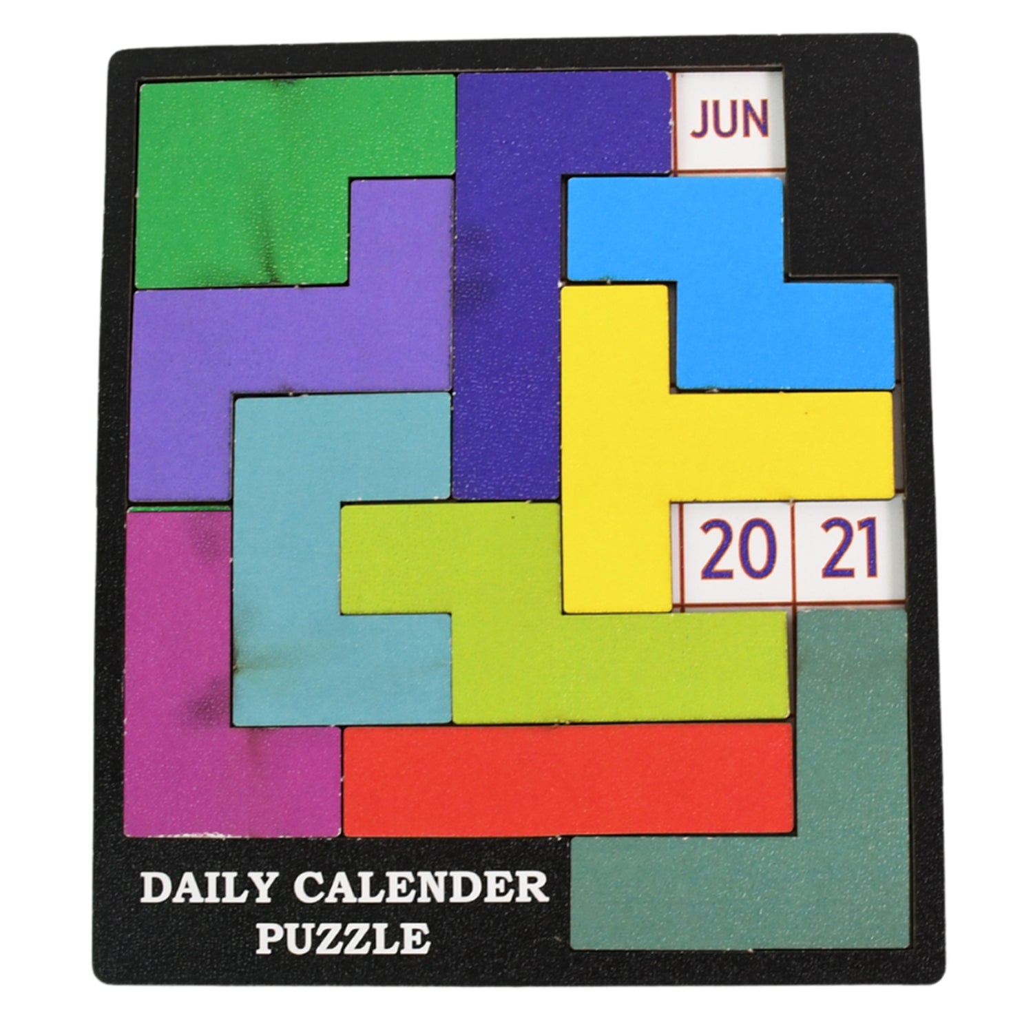 Wooden Daily Calendar Puzzle (Multicolor / 1 Set) Variety Bazaar