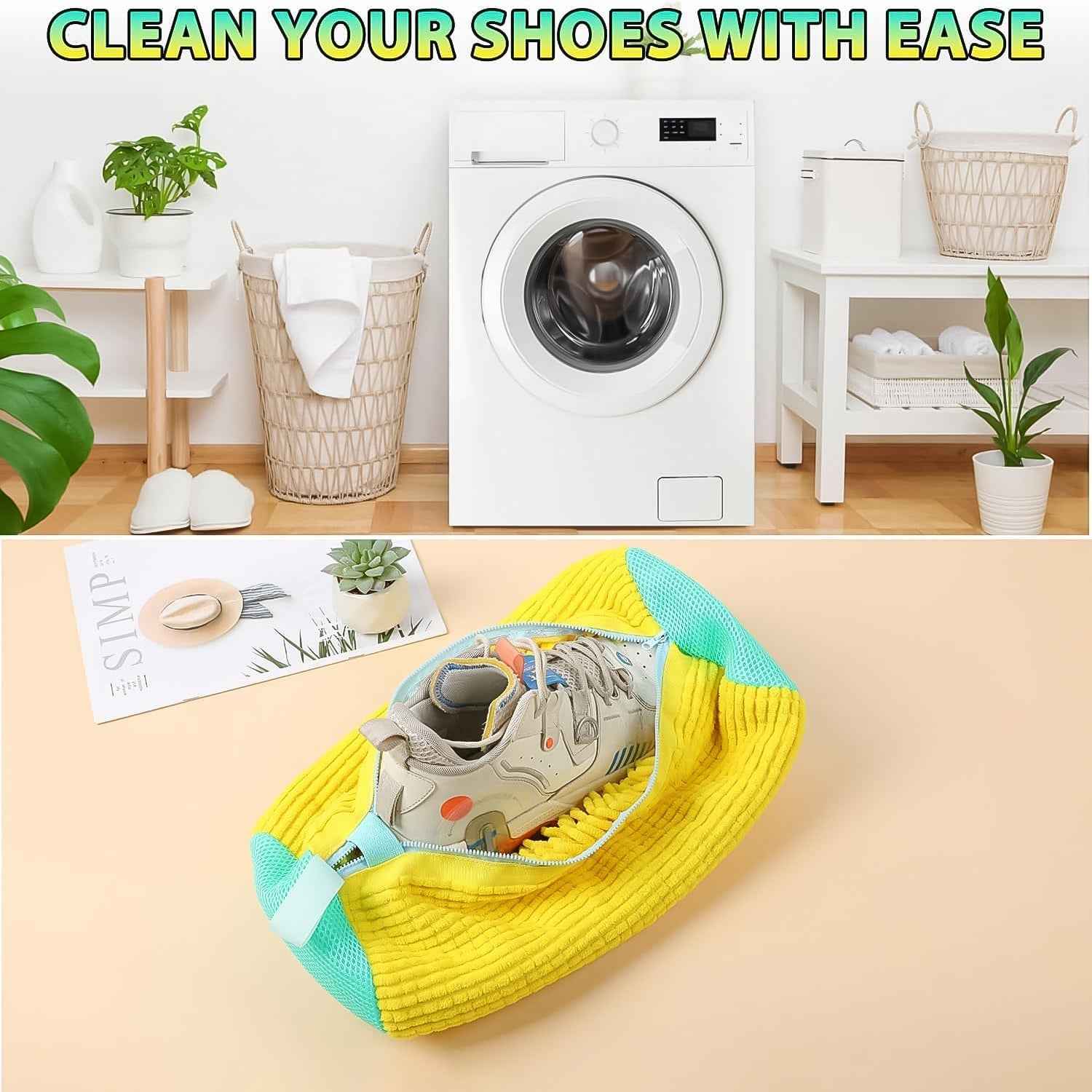 Shoe Cleaning Mop Cover with Microfiber Chenille Lining & Zipper (1 Pc)