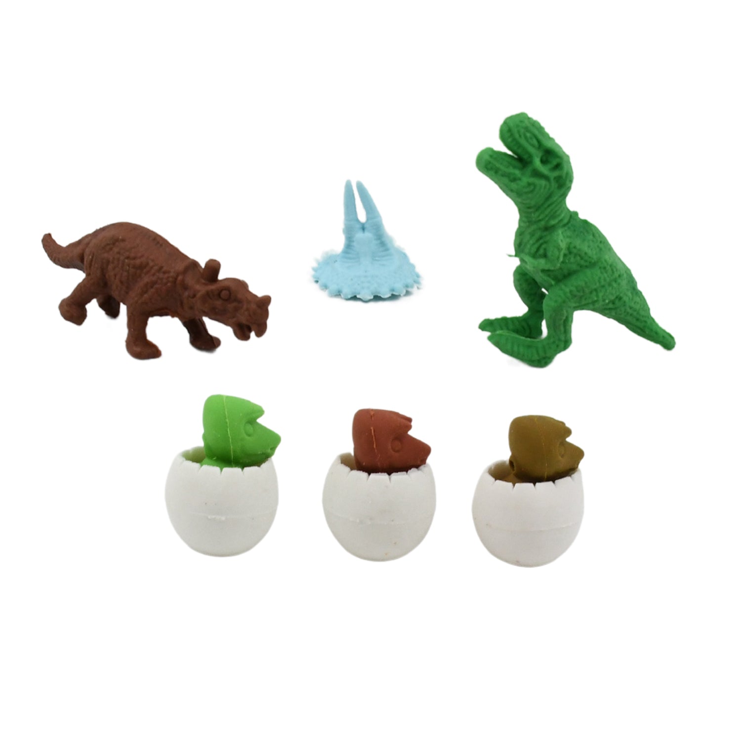 Dinosaur & Egg Shaped 3D Puzzle Erasers – Fun Mini Erasers for Kids (5 Pcs Set) Variety Bazaar