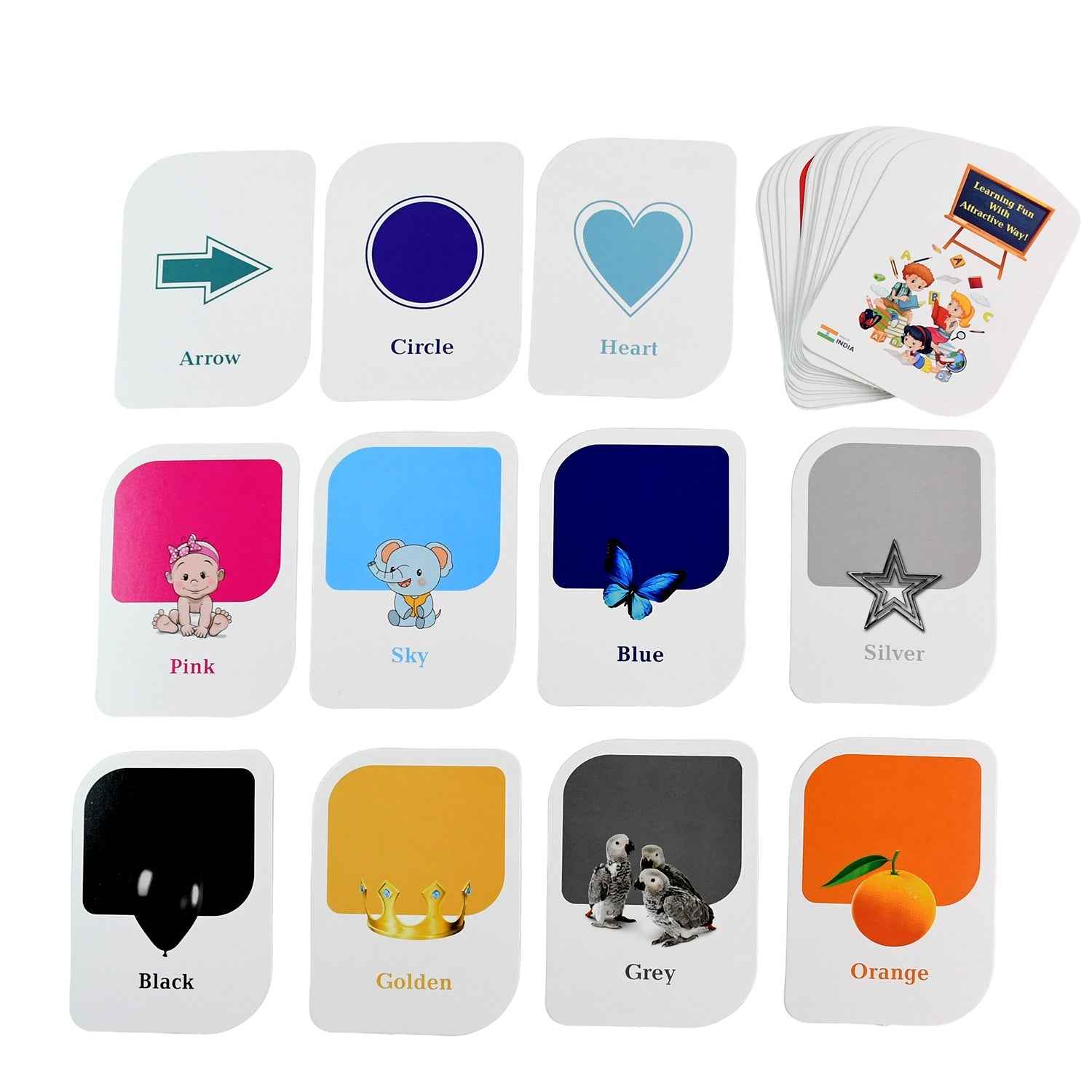 Kidkraft Early Learner 32-Piece Color & Shape Flashcard Set