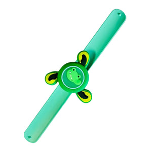 LED Light & Spinning Slap Kids Cartoon Bracelet Wrist Band (1 Pc / Mix Design) Variety Bazaar