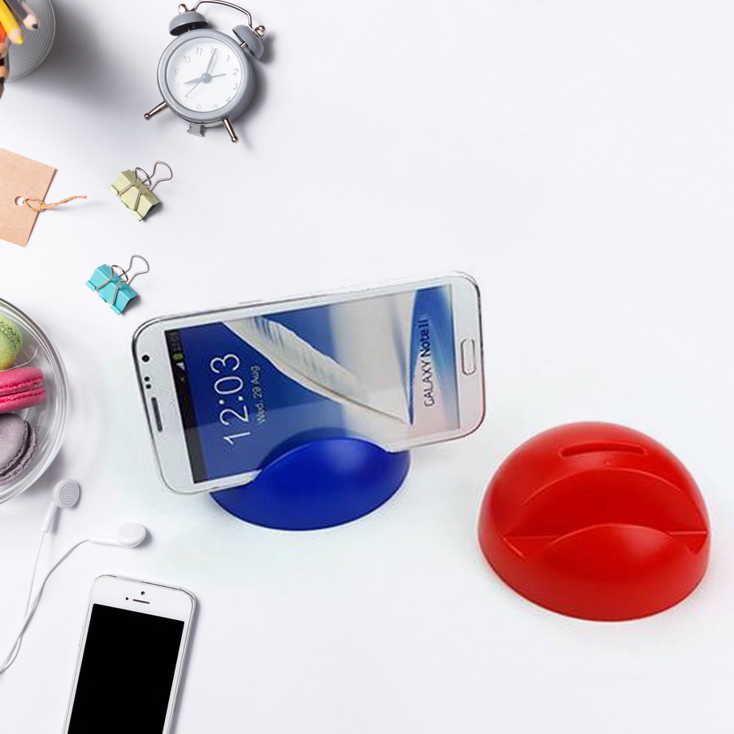 2in1 ABS Plastic Phone Holder Phone Stand With Coin Bank (1 Pc) Variety Bazaar