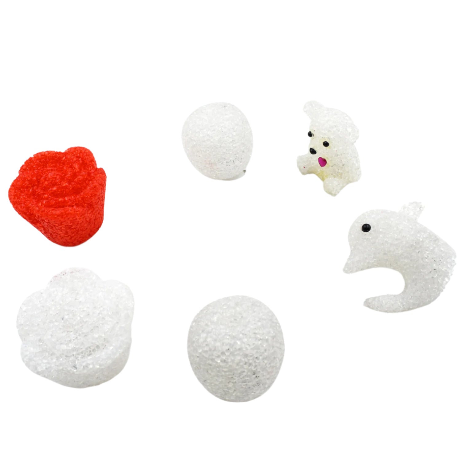 MULTI SHAPE SMALL LIGHT LAMPS LED SHAPE CRYSTAL NIGHT LIGHT LAMP (6 PC SET) Variety Bazaar