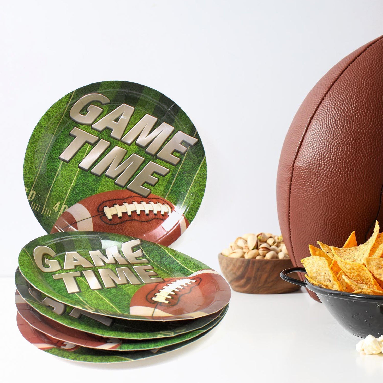 Round Plates Disposable Paper Plates Happy Birthday, Gift (10 Pcs Set / Mix Design) Variety Bazaar