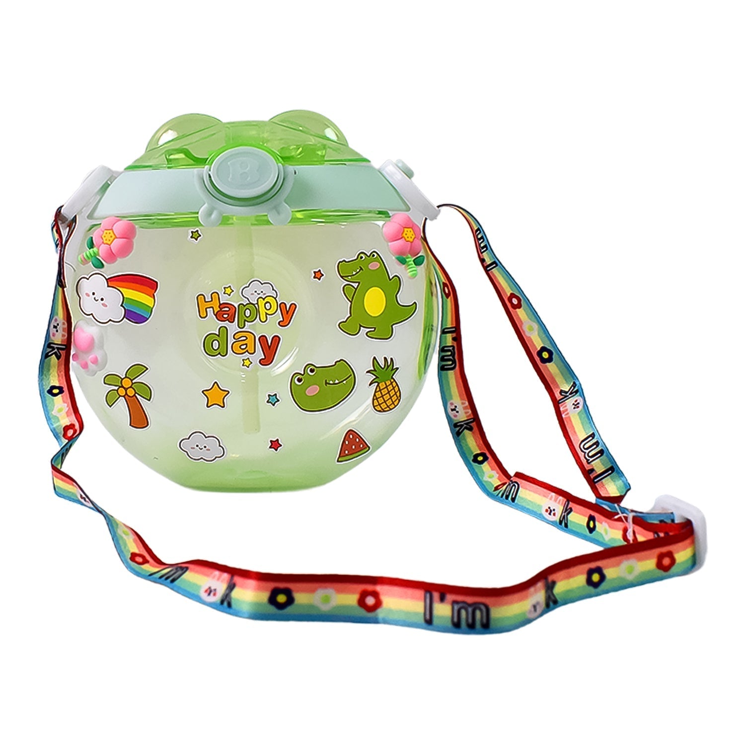 Donut Water Bottle Sipper Bottle (1 pc / 400 ML Approx) Variety Bazaar