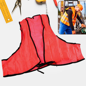 Economy PVC Safety Vest – Soft Vinyl, Tie Closure, High Visibility Variety Bazaar