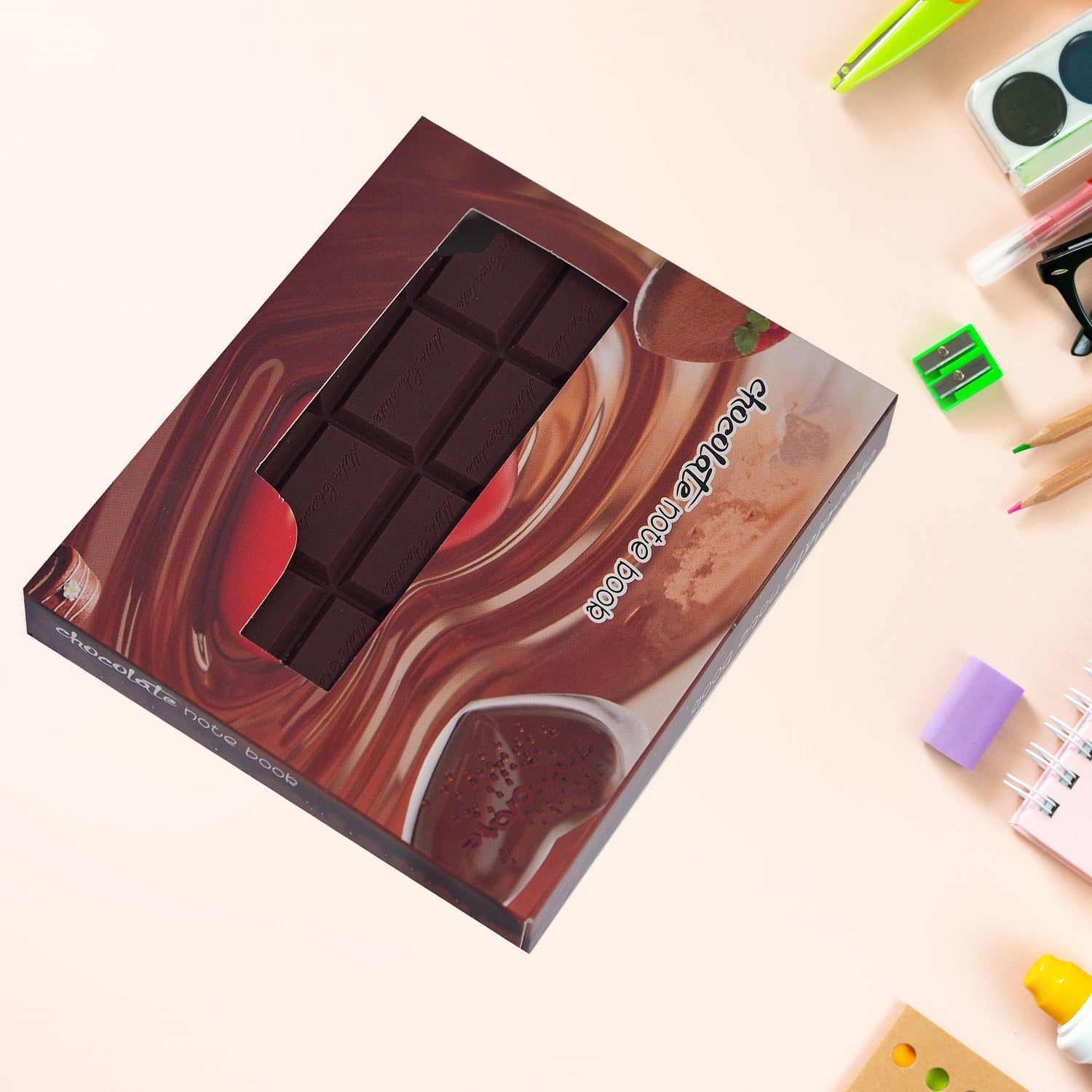 Small Chocolate Scented Bite-Shape Pocket Diary – Rectangular Memo Notebook for Kids (80 Pages) Variety Bazaar