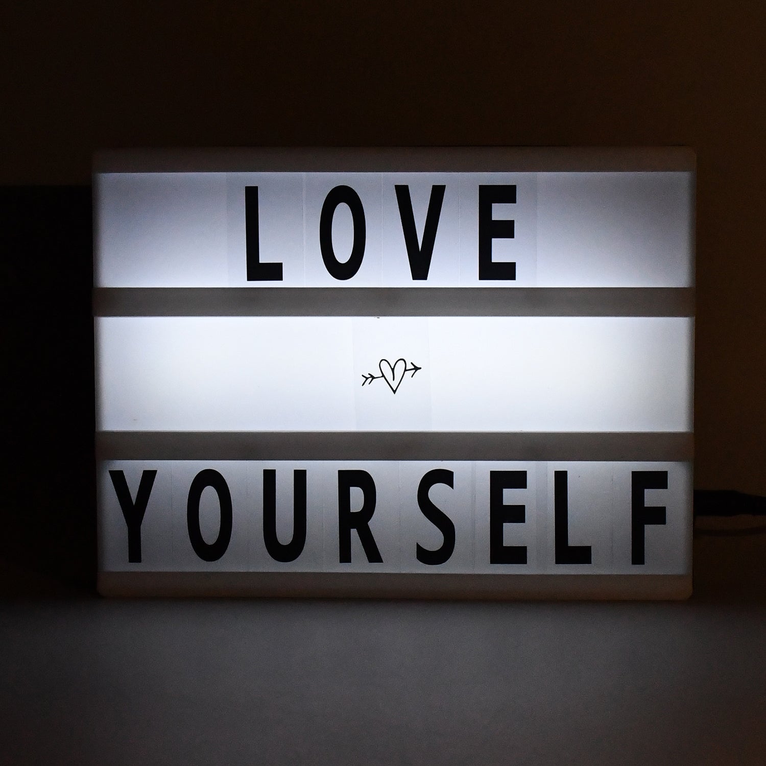 Black Mini A6 Magnetic Cinematic Light Box with 82 Characters and 10 Emojis (1 Set) Variety Bazaar