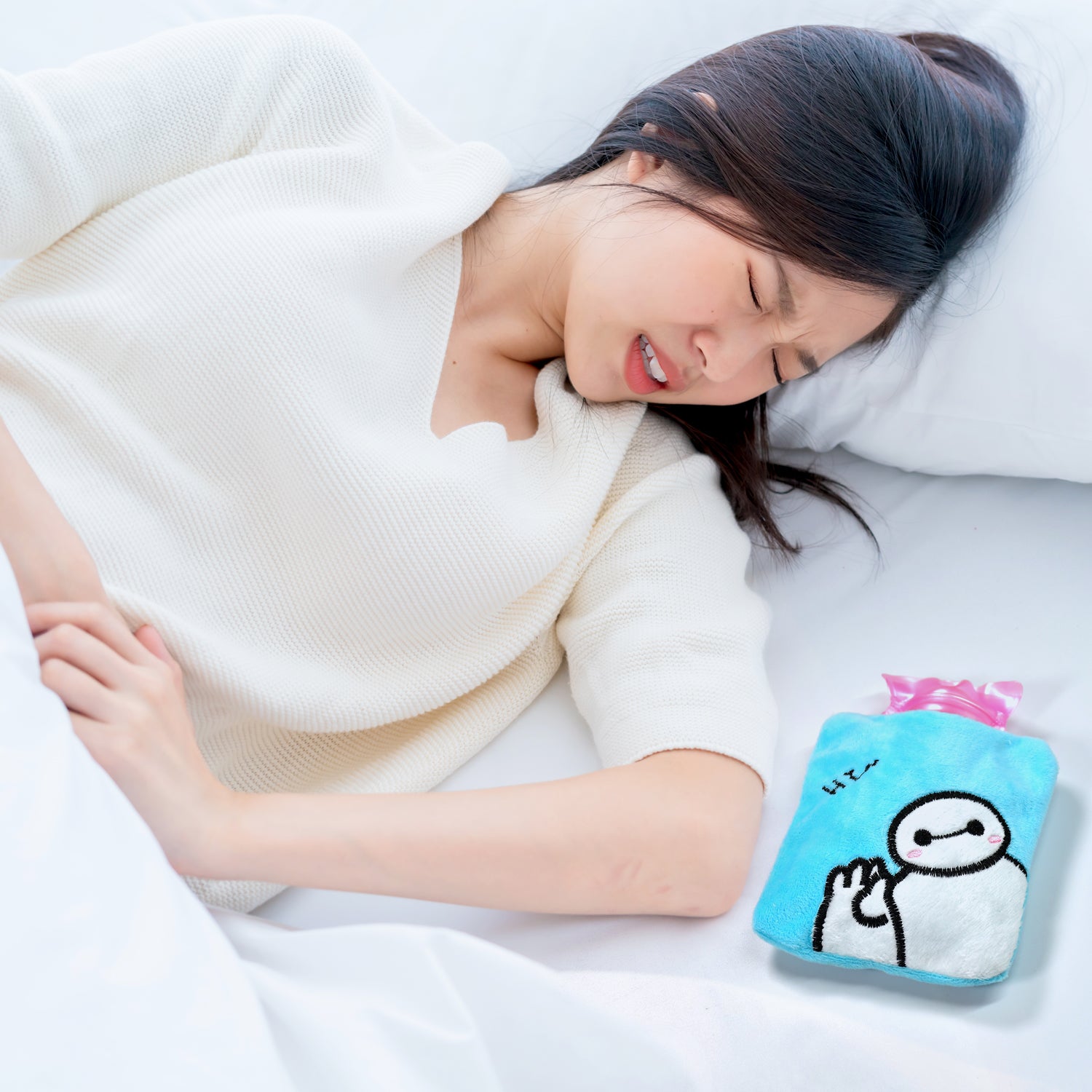 Blue Baymax Small Hot Water Bag with Cover for Pain Relief Variety Bazaar
