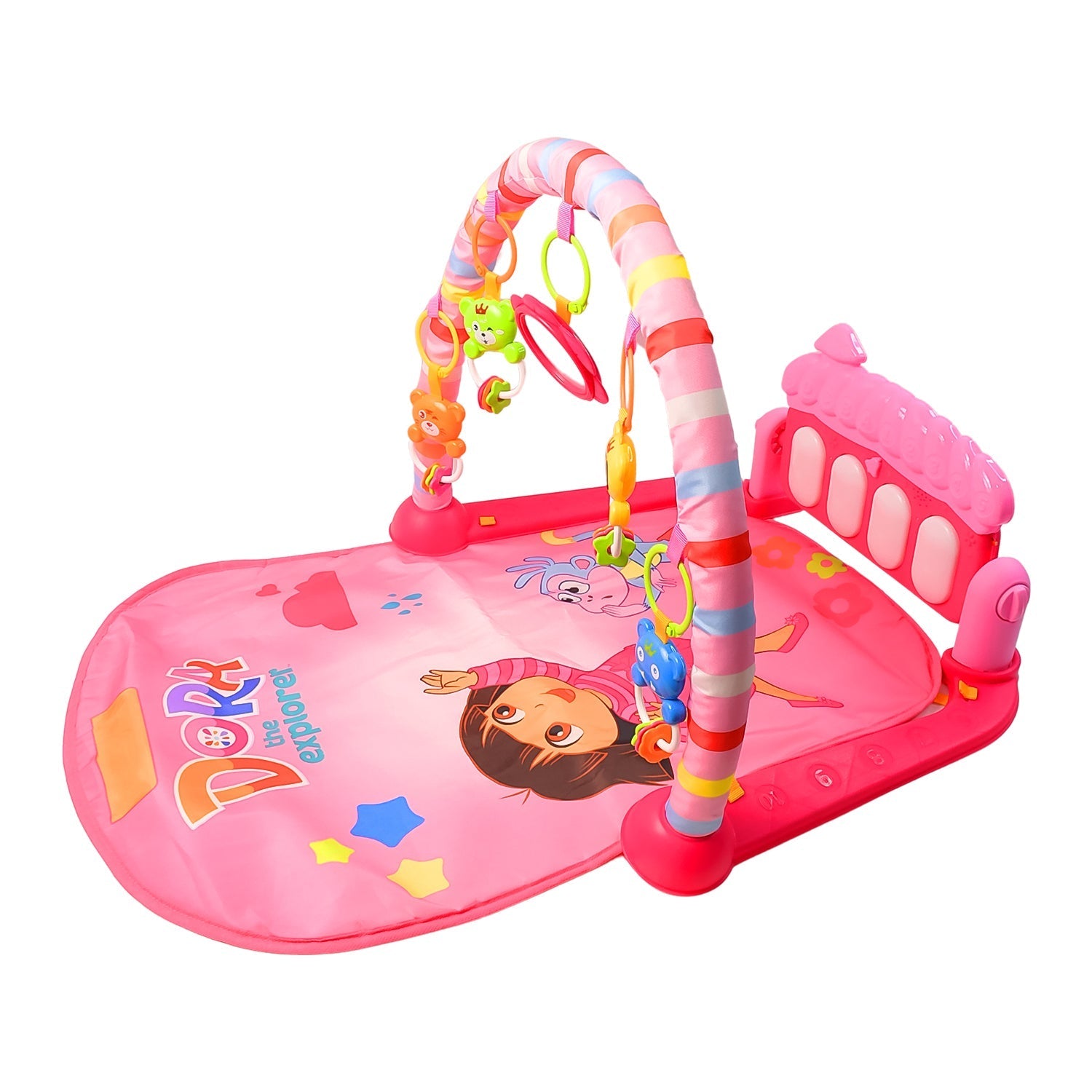 2in1 Baby Kick and Play Piano Gym Mat & Fitness Rack (1 Set) Variety Bazaar