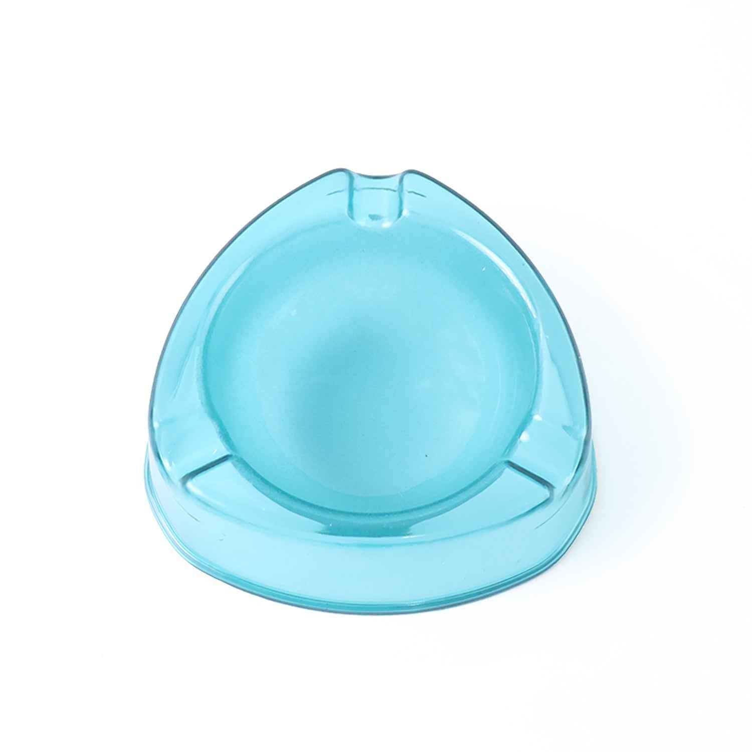 Oblivion Heavy-Duty Transparent Plastic Ashtray with Triple Rest Slots – Anti-Slip Base (1 Pc)