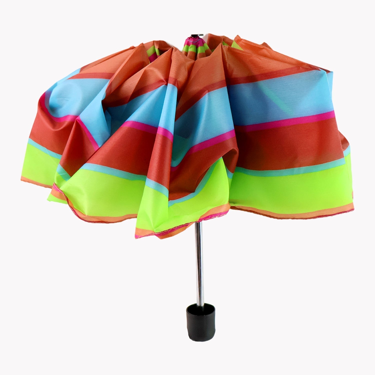 3-Fold Sun & Rain Protective Solid Foldable Umbrella, (1 Pc / Mix Design) Variety Bazaar