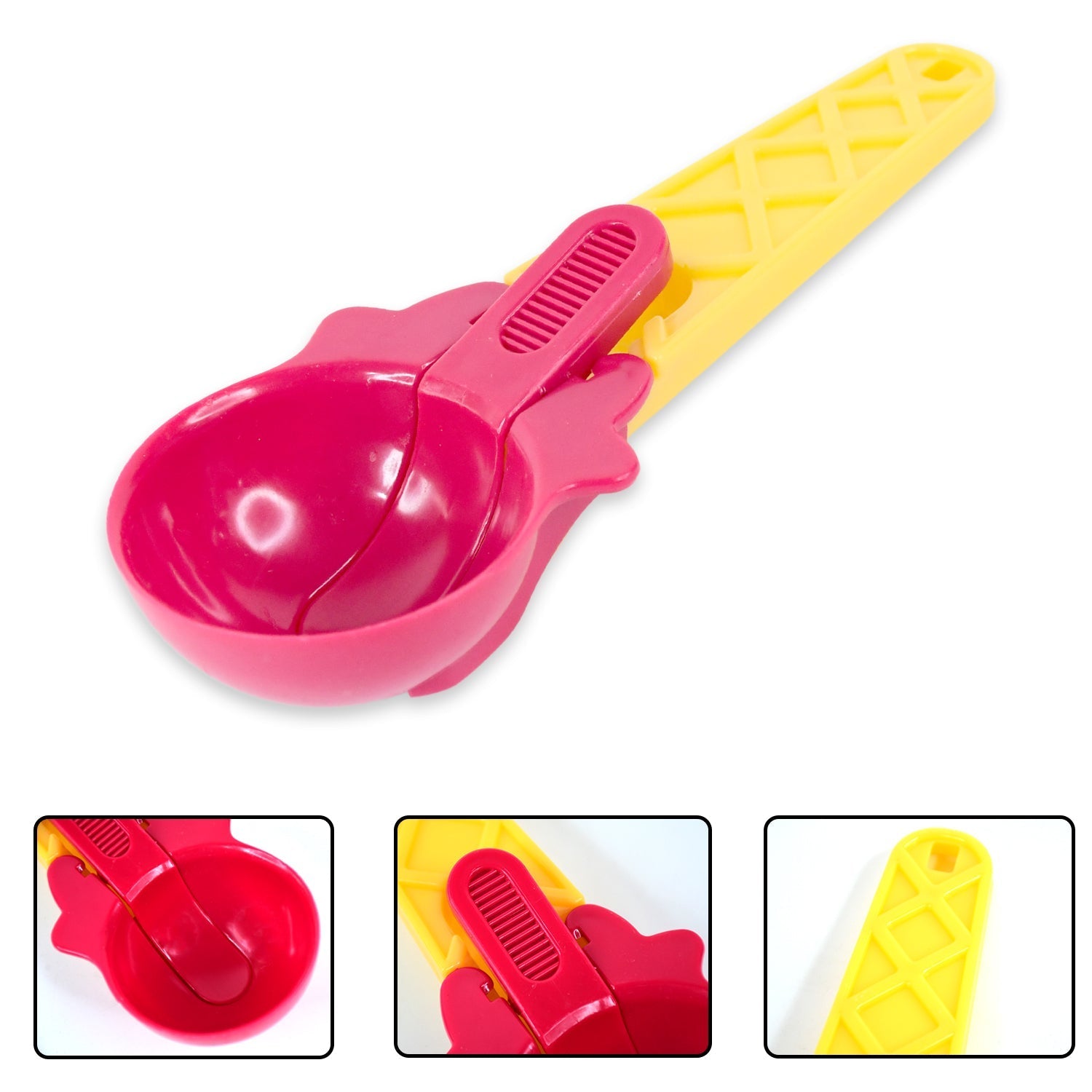 1-Piece Plastic Ice Cream & Watermelon Scooper with Trigger Dipper Variety Bazaar