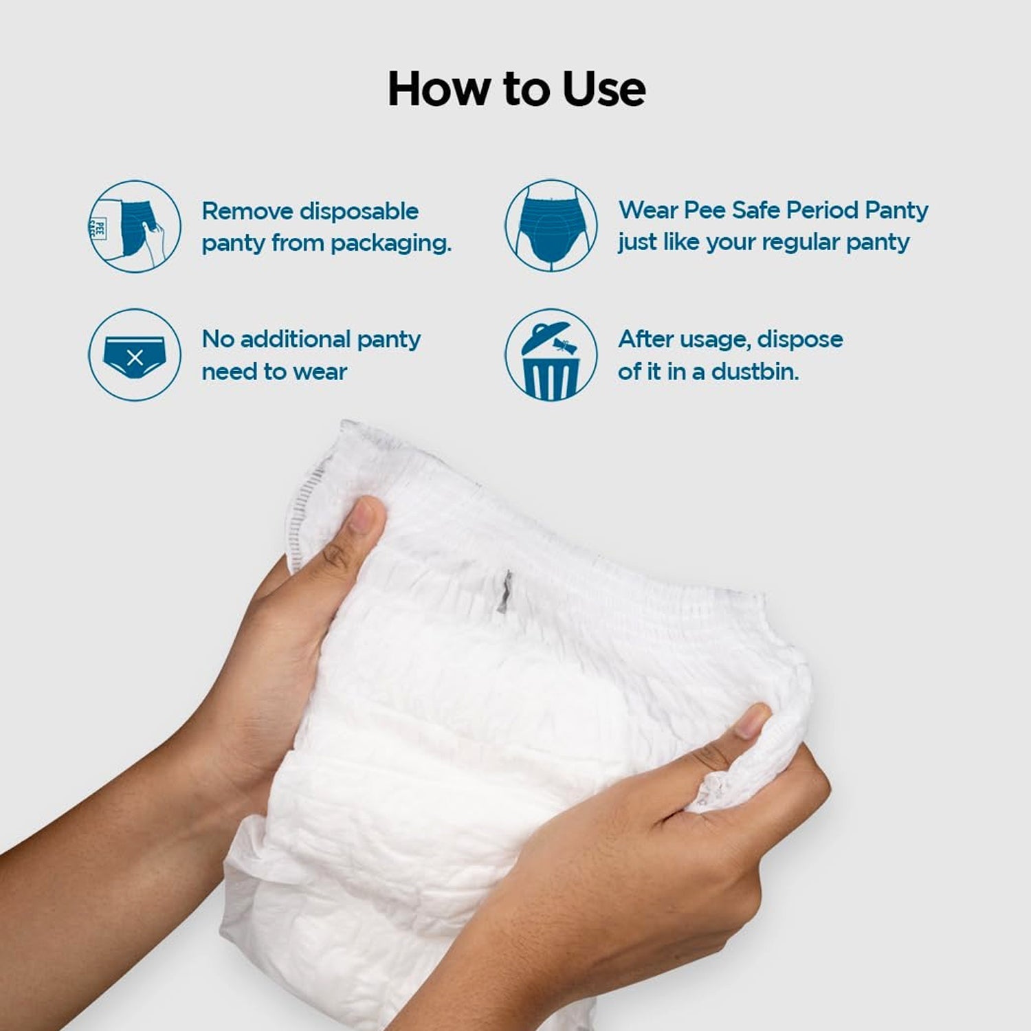 Women's Emergency Kit, Travel Kit- Includes Seamless Underwear, Pantyliner, Feminine Hygiene Sachet First Period Kit (10 Pcs) Variety Bazaar