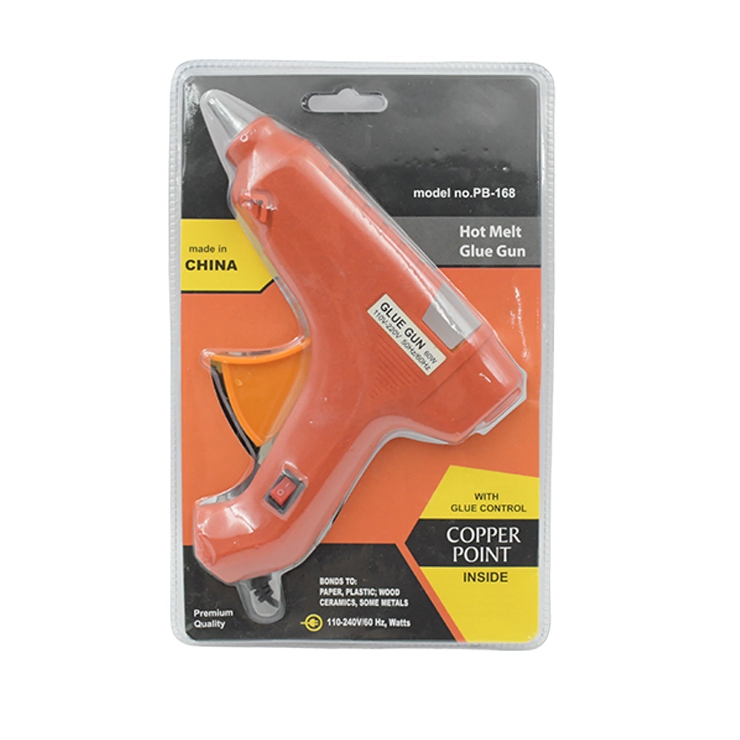 Professional 60 Watt Hot Melt Glue Gun with 5 Glue Sticks & On/Off Switch Variety Bazaar