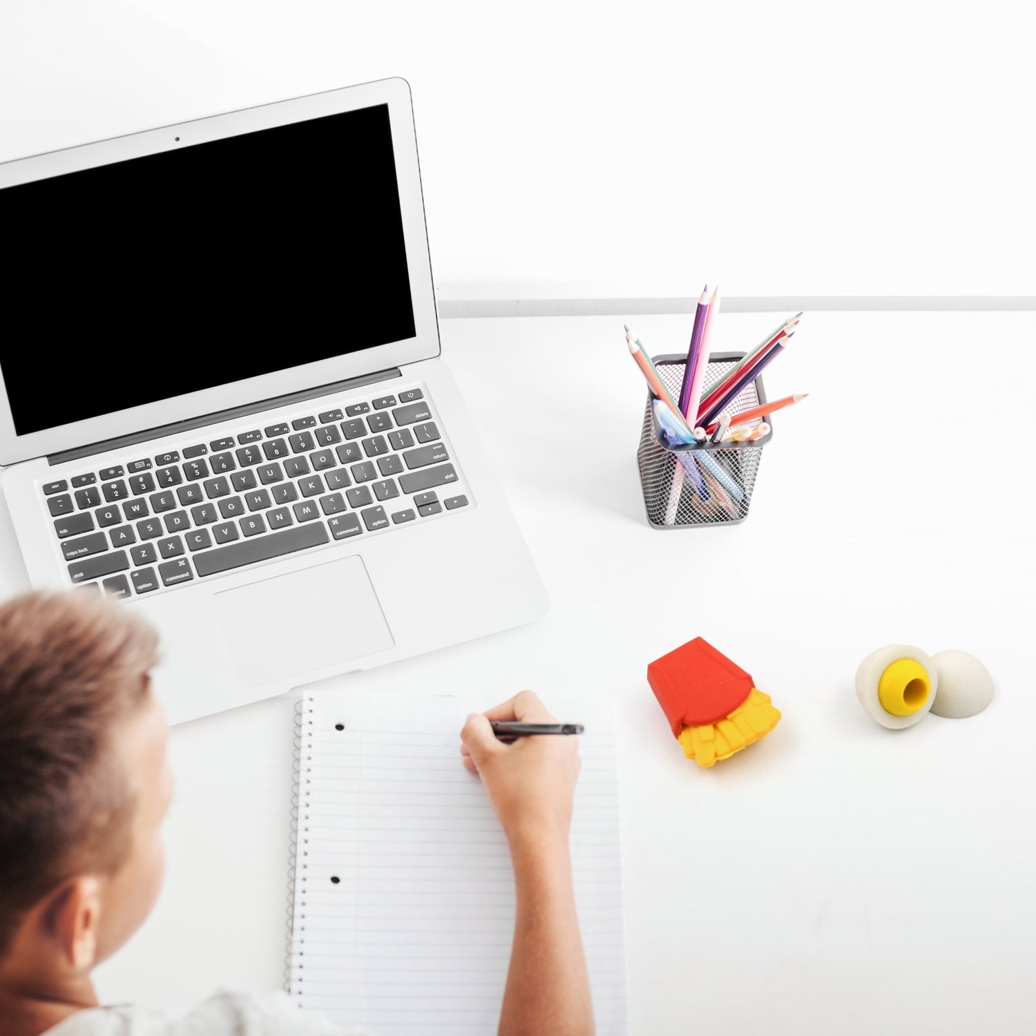 3D Food-Shaped Colorful Eraser Set – Cute Novelty Mini Erasers for Kids (5 Pc Set) Variety Bazaar