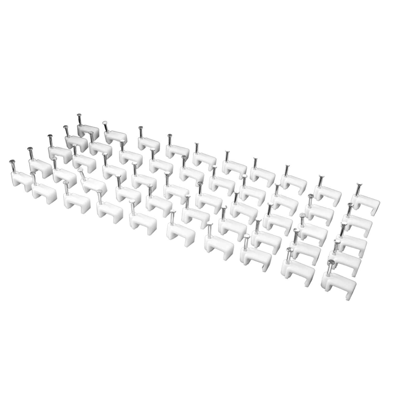 8mm Nail Cable Clips Set (50 Pc)