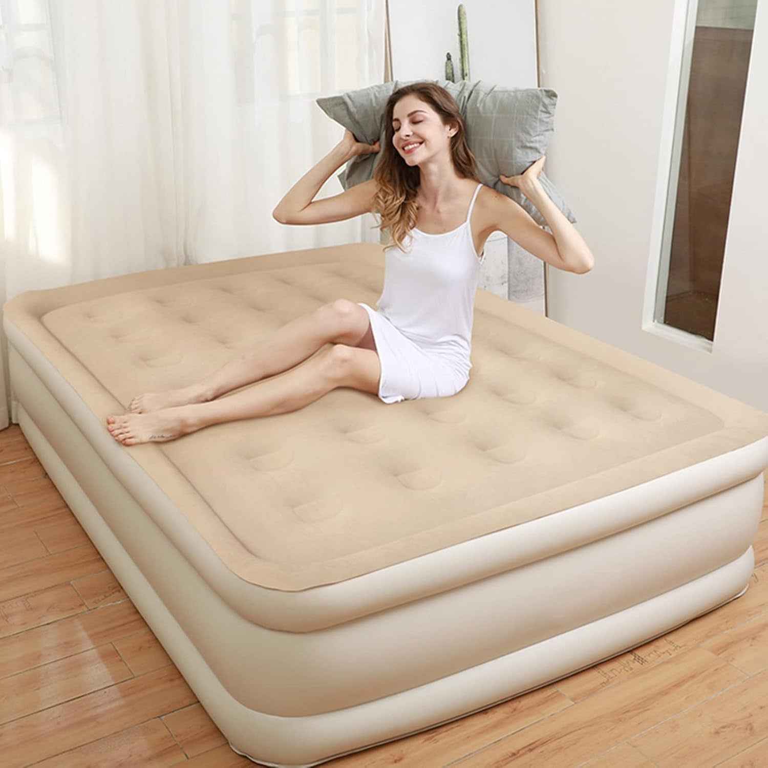 Portable Inflatable Bed Folding Lazy Bed (190x100x40 Cm / 1 Pc)