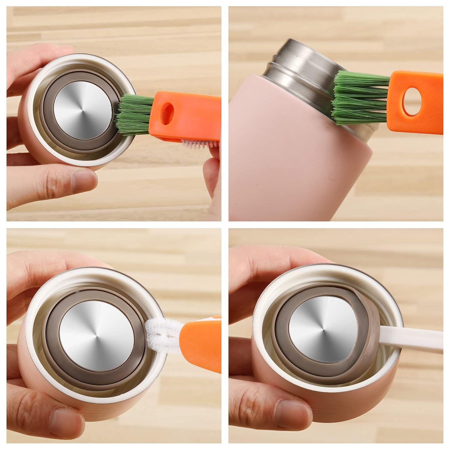 3-in-1 Multifunctional Cleaning Brush Set – Mini Bottle, Cup & Lid Cleaner (1 Pc) Variety Bazaar