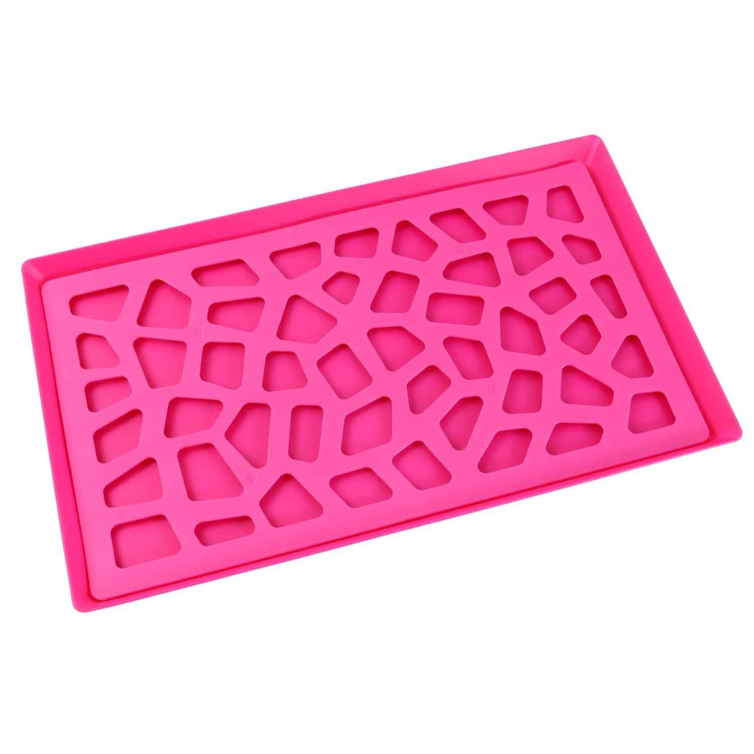 Plastic Kitchen Tray with Modern Hollow Design (40x25 cm)
