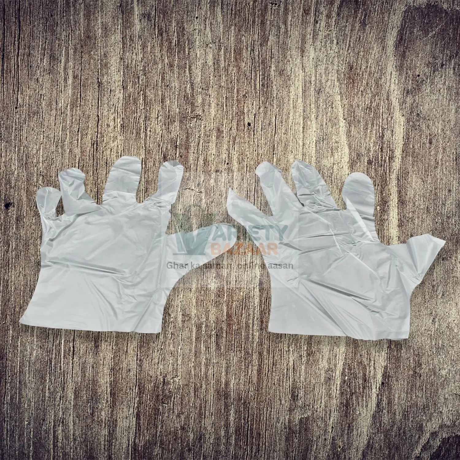 0665 Large Size Plastic Transparent Disposable Clear Plastic Hand Gloves For Home, Kitchen, Hotels, Hospitals, Clinics, Beauty Parlor, Saloons (100 pcs) Travel Sahayak