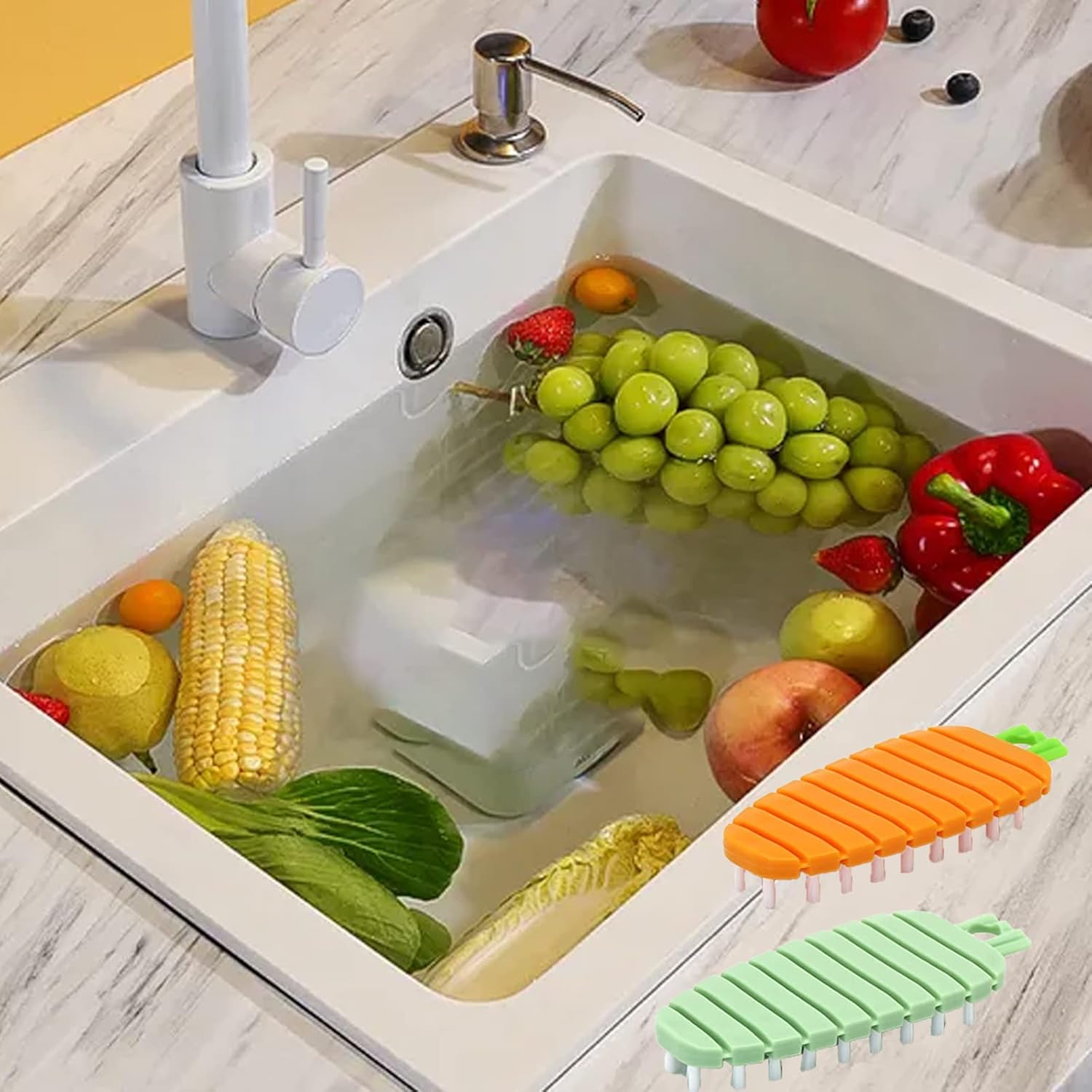 Plastic Fruit & Vegetable Brush (1 Pc) Variety Bazaar