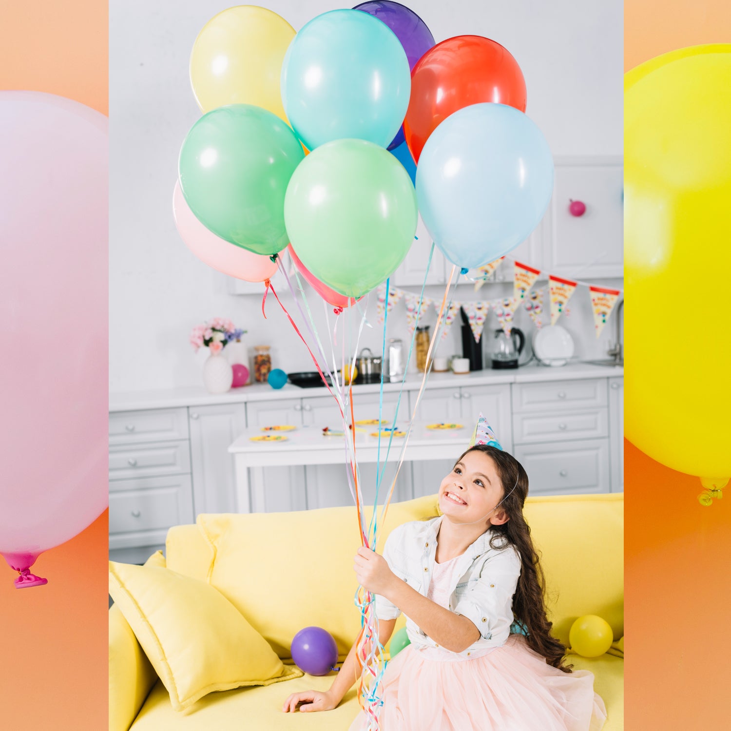 Big Size Balloons Kinds of Rainbow Party Latex Balloons for Birthday / Anniversary / Valentine's / Wedding / Engagement Party Decoration Multicolor (3 Pcs Set Variety Bazaar