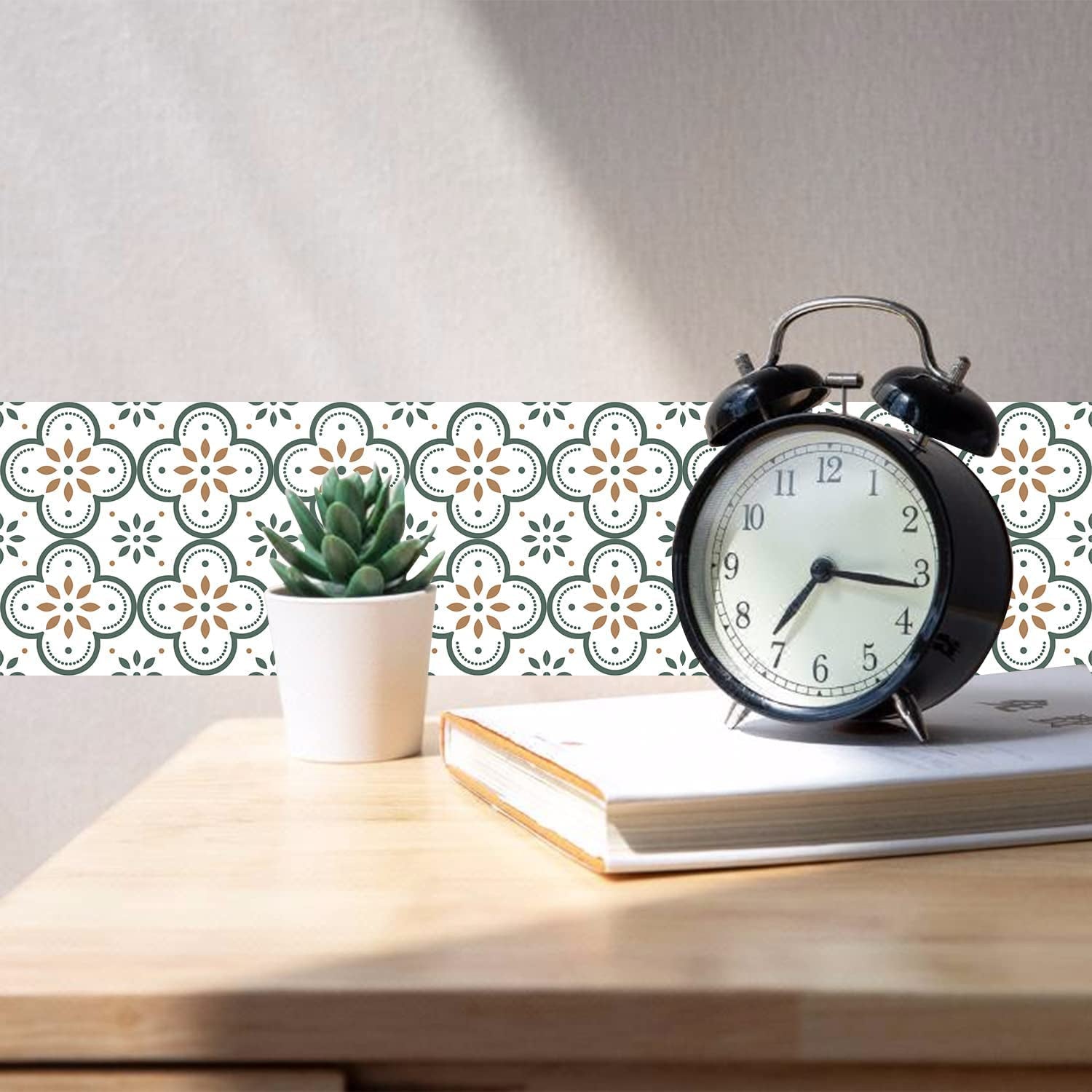 Peel and Stick Floor Tiles Kitchen / Bathroom Backsplash Sticker Detachable Waterproof DIY Tile Stickers for Wall Decoration Tiles Home Decoration (8x8 Inch / 10 Pcs Set) Variety Bazaar