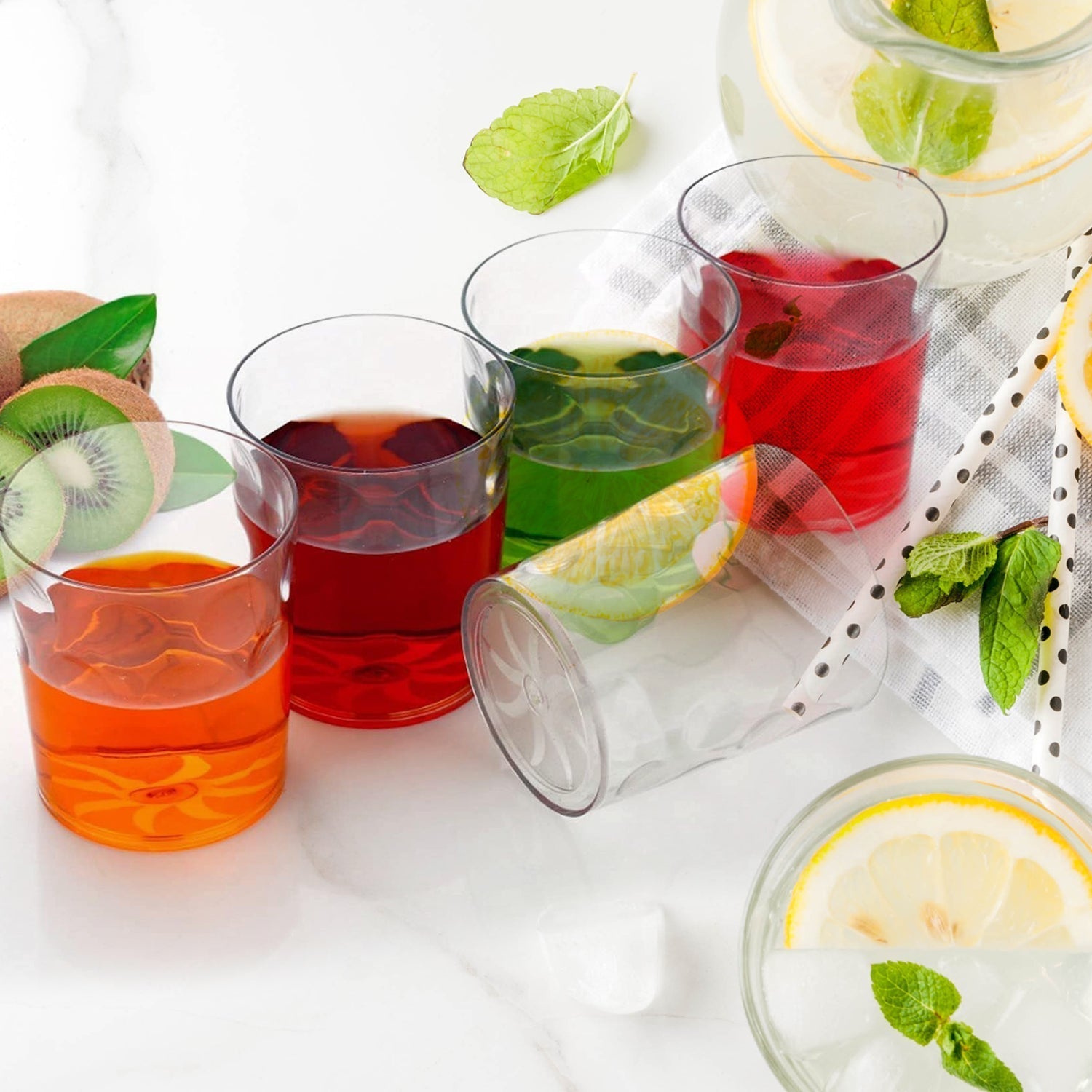 Magic Glass Clear Glass Bubble Water Juice Glasses (6 Pcs Set) Variety Bazaar