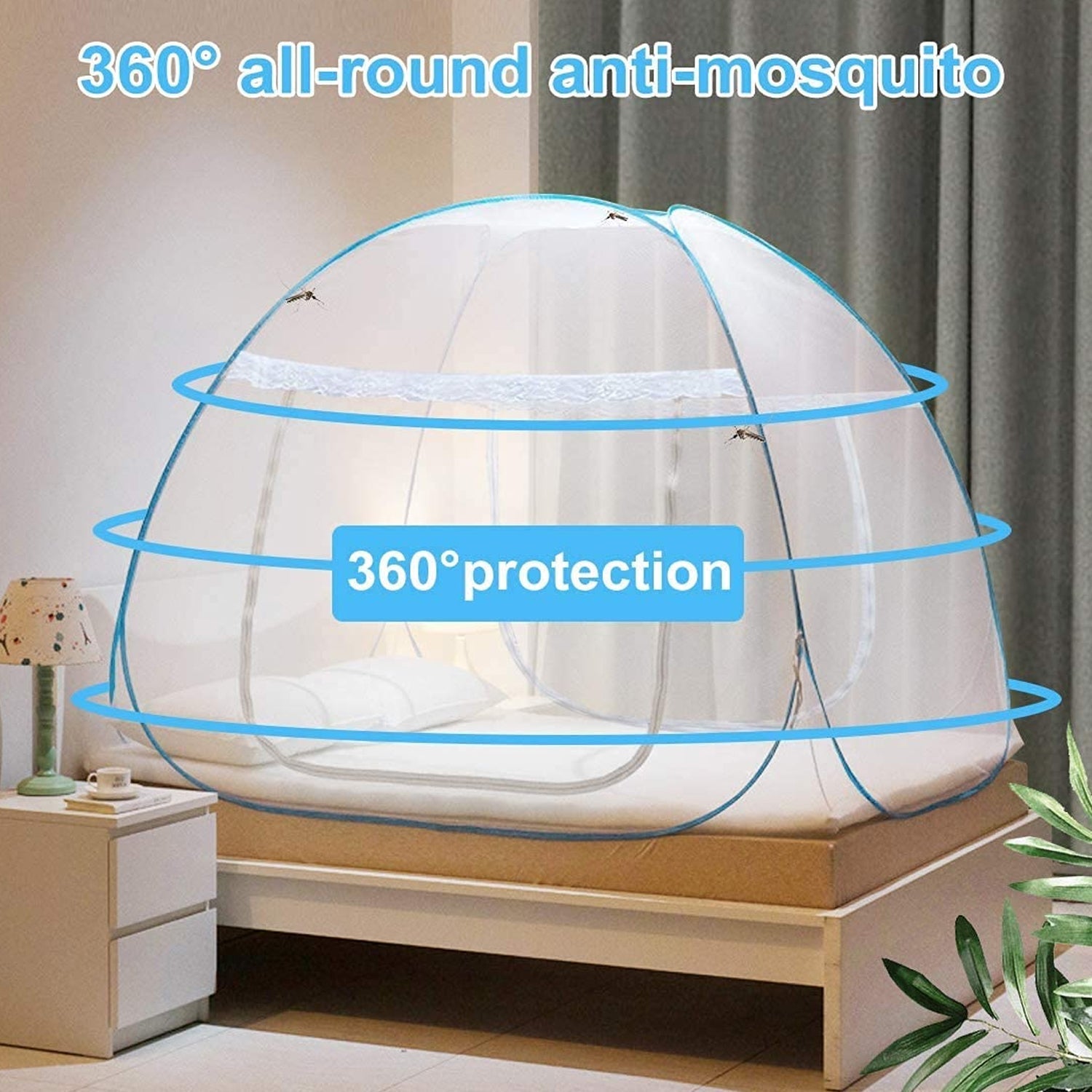 Premium Polyester Foldable Mosquito Net Tent (100 Cm Long / 1 Pc) Variety Bazaar