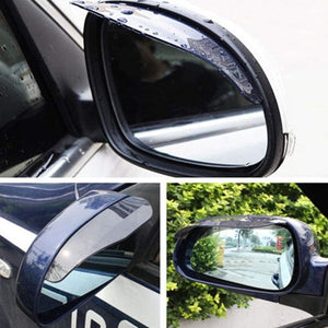 1 Pair Mirror Rain Protector Car Rearview Mirror Rain Blades Car Back Mirror Eyebrow Rain Cover Car Rearview Mirror Eyebrow Covers Flexible Protection Rainproof Decoration Accessories (2 Pcs set) Variety Bazaar