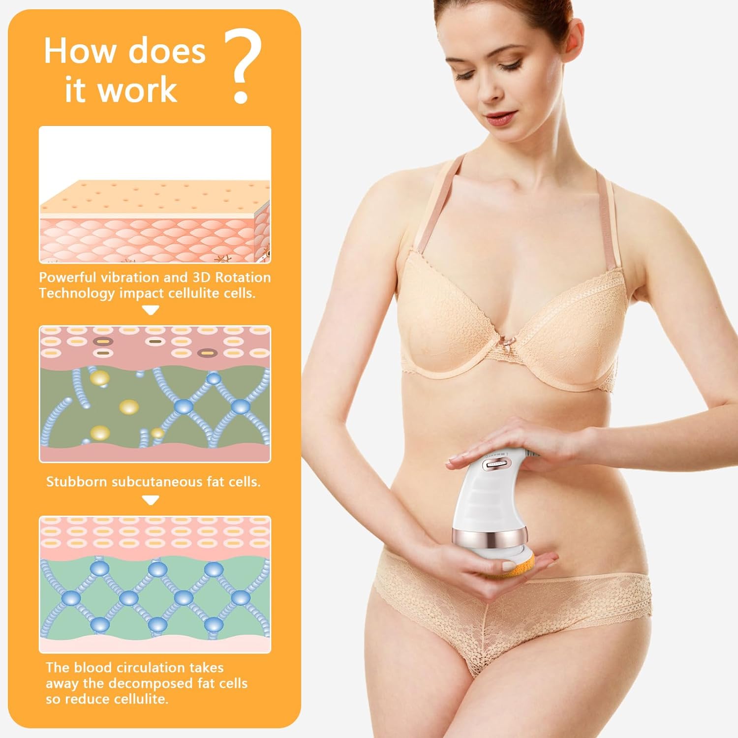 Body Sculpting Massager with 3 Pads, Adjustable Speed, Handheld Electric Massager for Full Body (1 Pc) Variety Bazaar