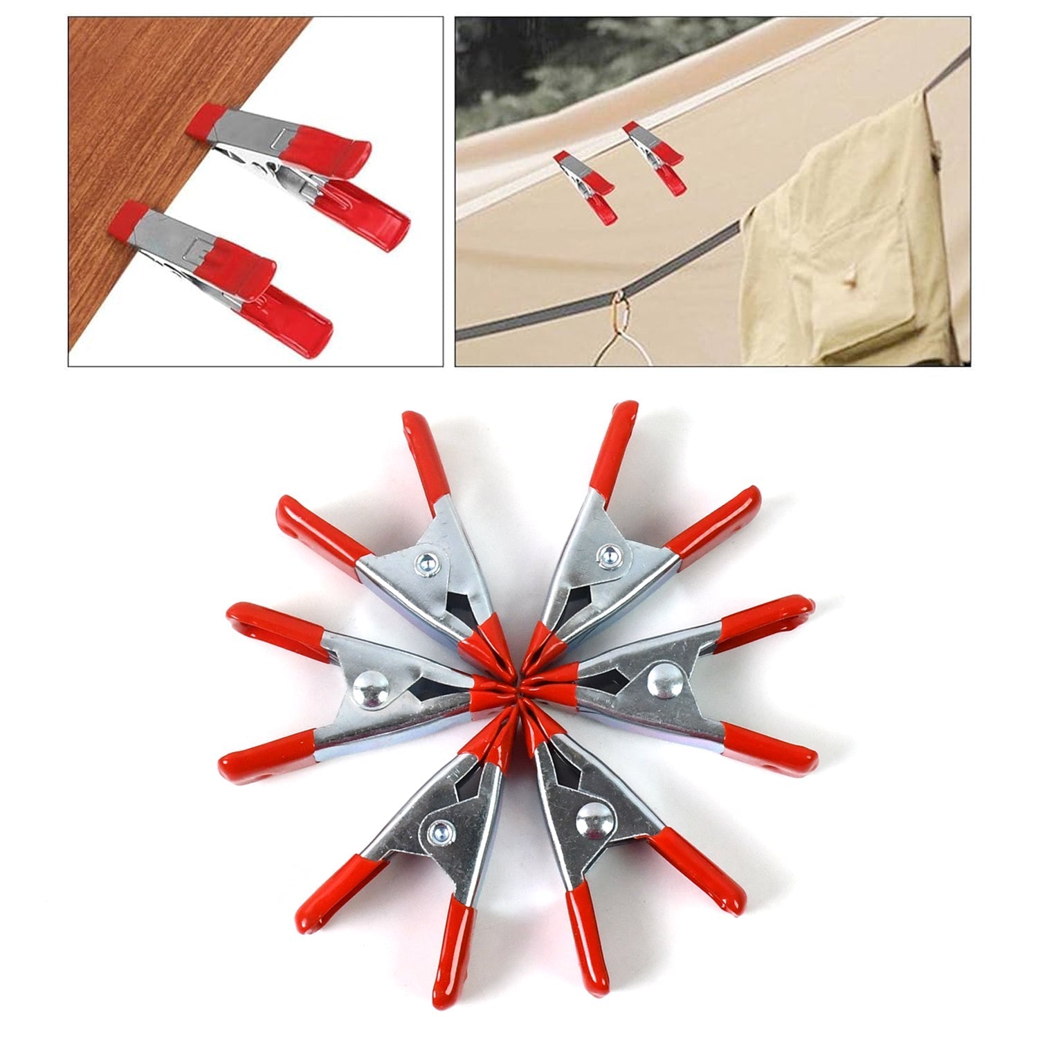 2 Inch Heavy Duty Spring Metal Spring Clamps (6 Pcs Set) Variety Bazaar