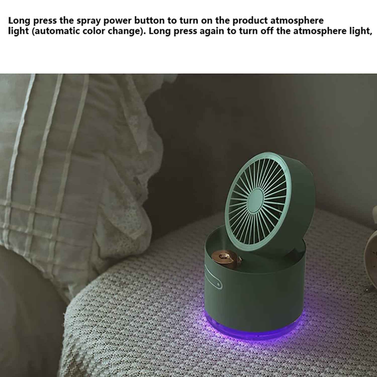 Mini Desktop Cooling Fan with Humidifier Spray