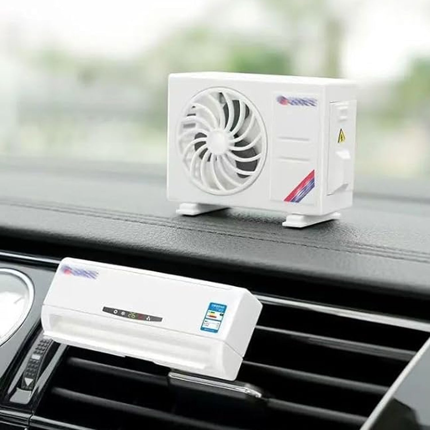 AC Design Solar-Powered Car Air Freshener: Built-in Perfume Diffuser for Dashboard and AC Vent Variety Bazaar