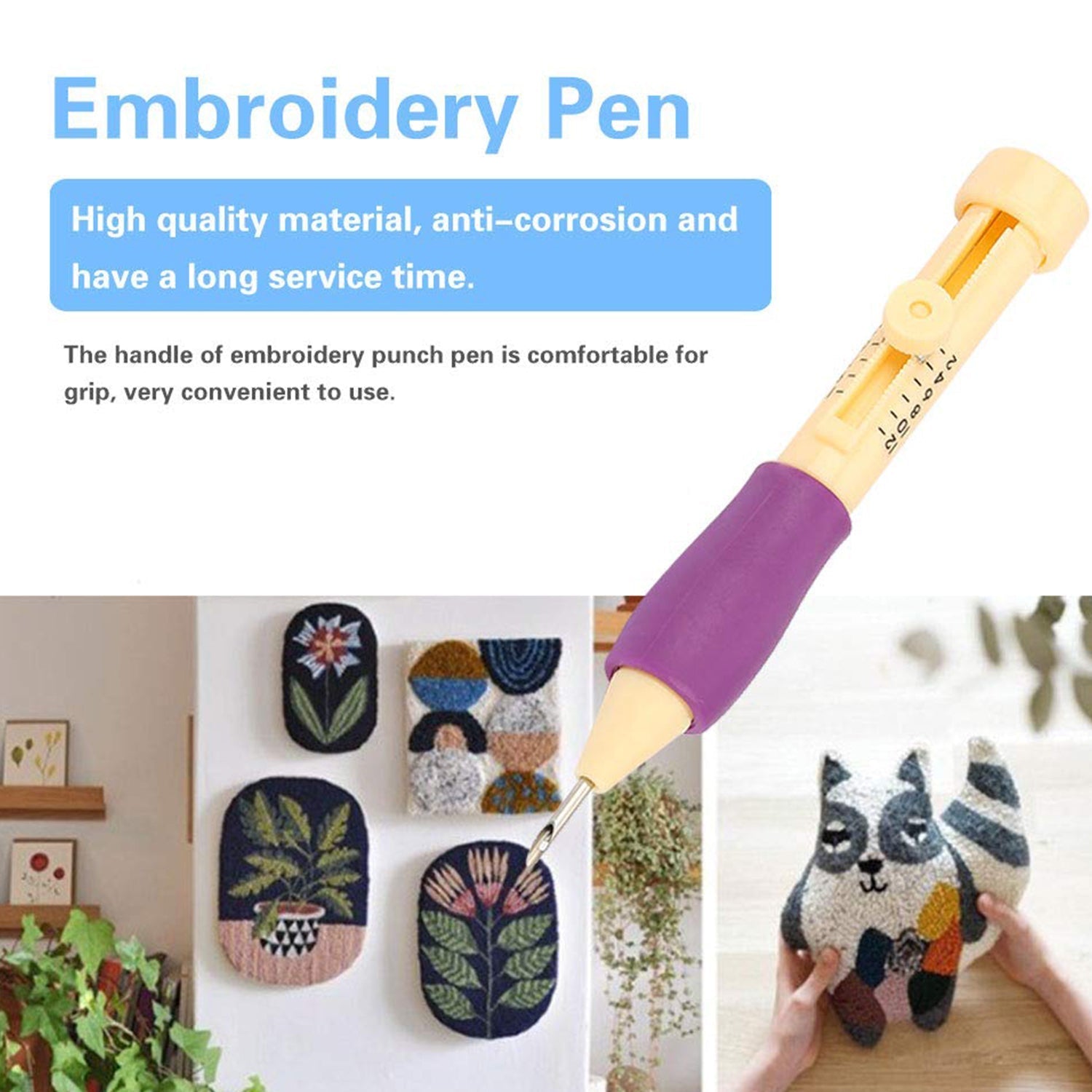 Punch Needle, DIY Craft Punch Needle Set (1 Set) Variety Bazaar