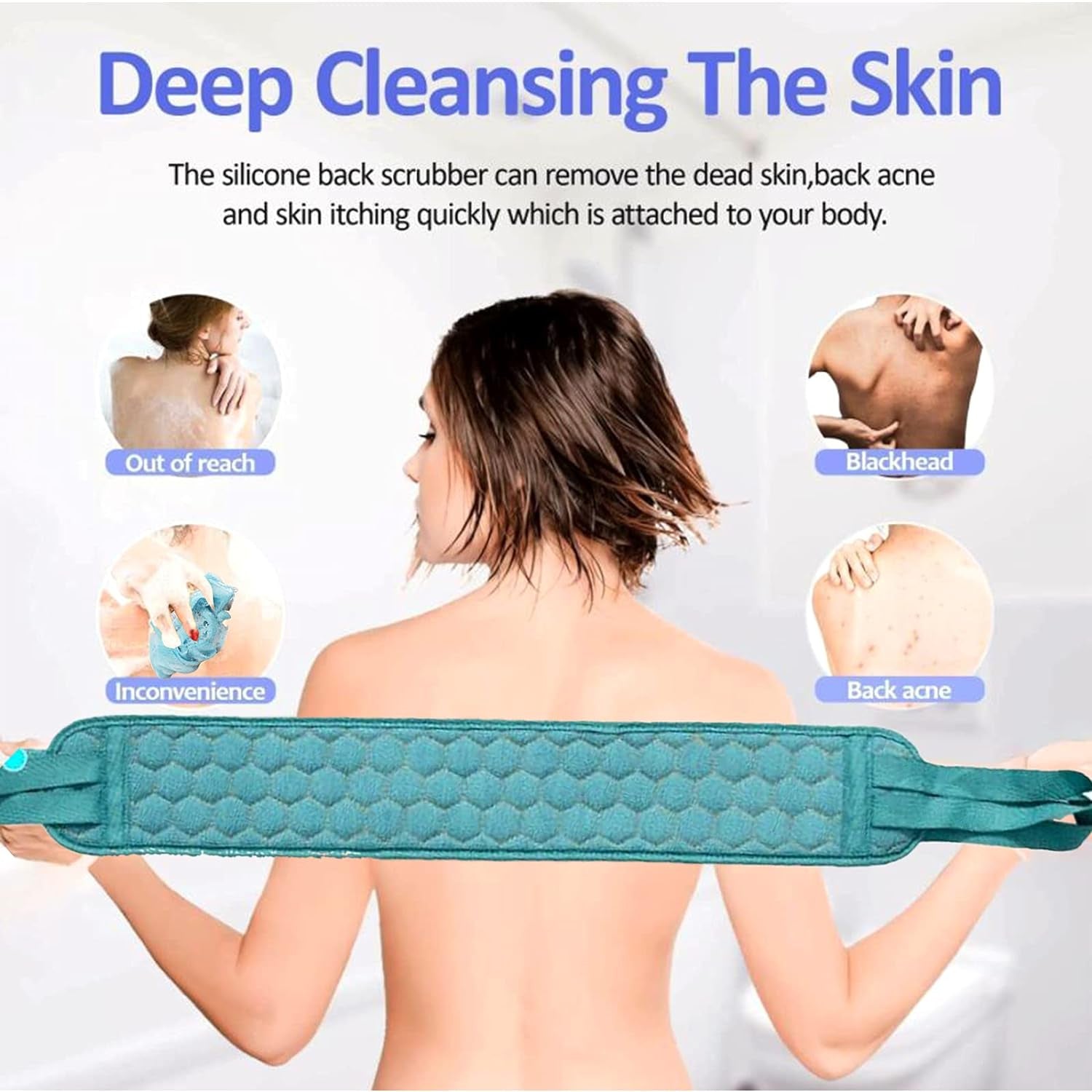 Bath Shower Scrubber Set – Dual-Sided Loofah Sponge & Bath Brush for Deep Clean (2 Pcs) Variety Bazaar