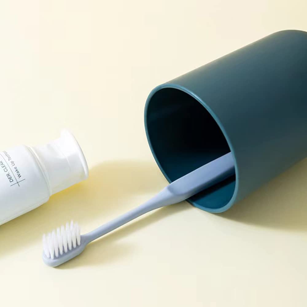 Multipurpose Wall Mount Toothbrush Holder Plastic Stand With 2 Cup (1 Set) Variety Bazaar
