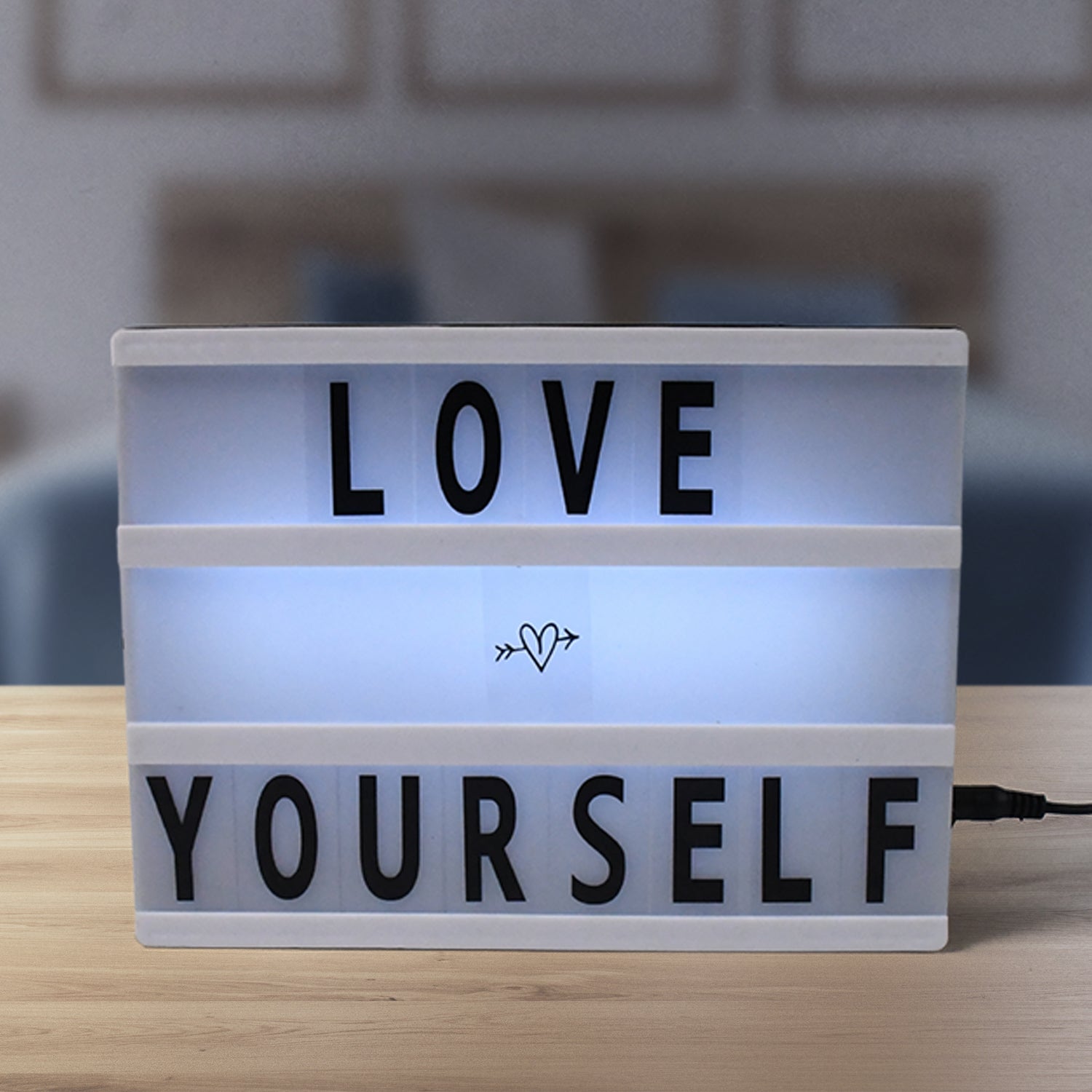 Black Mini A6 Magnetic Cinematic Light Box with 82 Characters and 10 Emojis (1 Set) Variety Bazaar