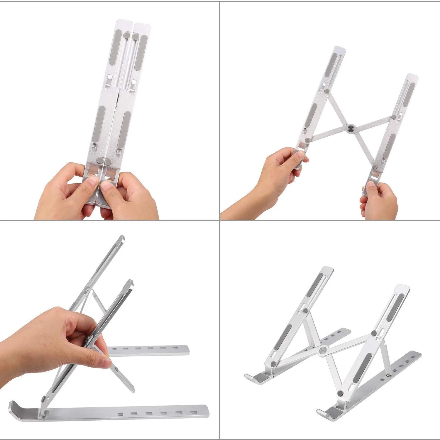 Metal Portable Laptop Stand, with 7 Adjustable Angles (1 Pc) Variety Bazaar