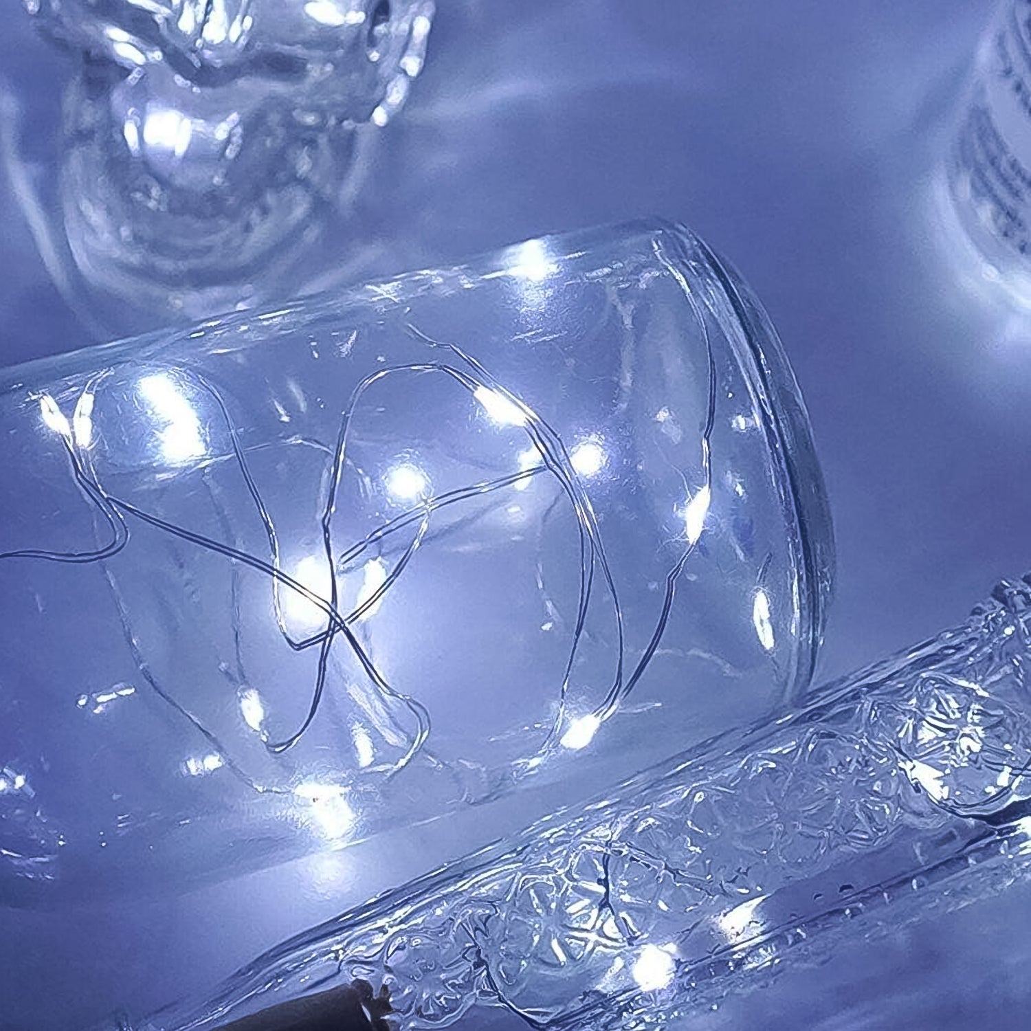 Wine Bottle Cork String Light | Multi LED / 2M Cable Length Copper Wire Battery Operated (White / 1 Pc) Variety Bazaar