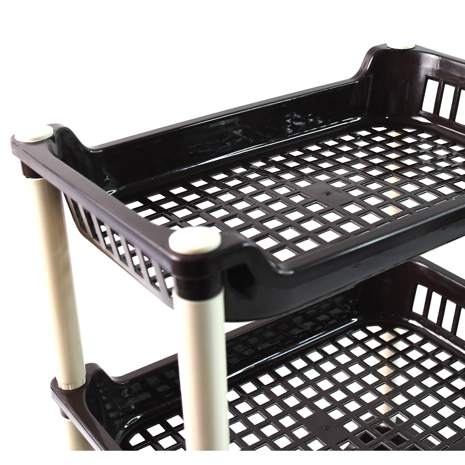 Apex Small Multiuse Plastic Storage Rack Organizer 3-Tier Variety Bazaar